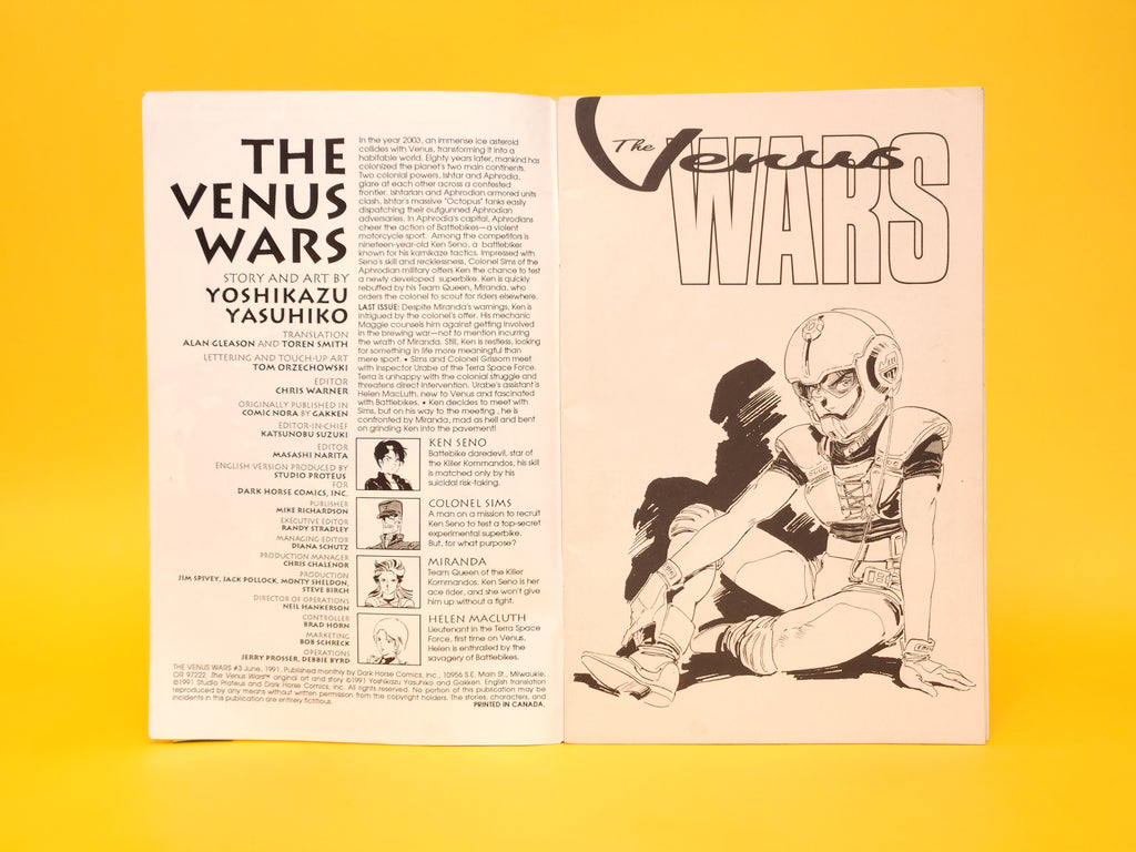 The Venus Wars #3 – June, 1991 Dark Horse