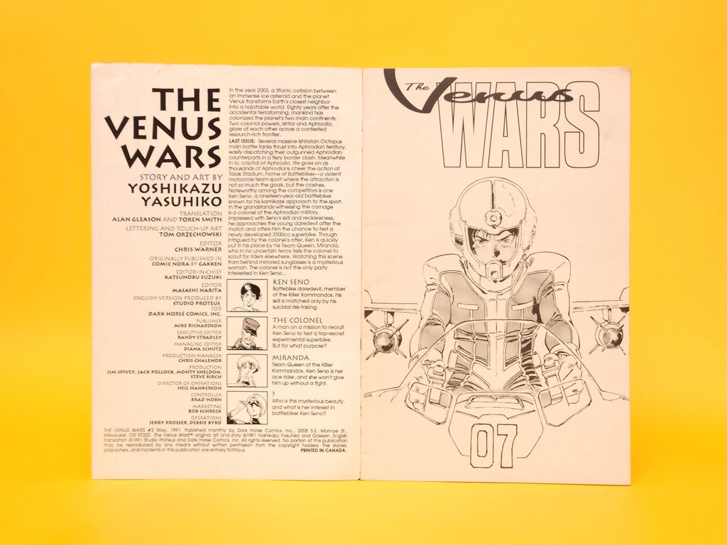 The Venus Wars #2 – May, 1991 Dark Horse