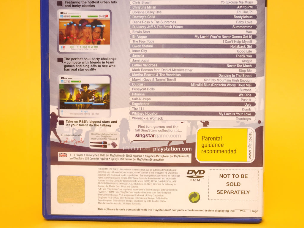 SingStar R&B – 2007 PlayStation 2