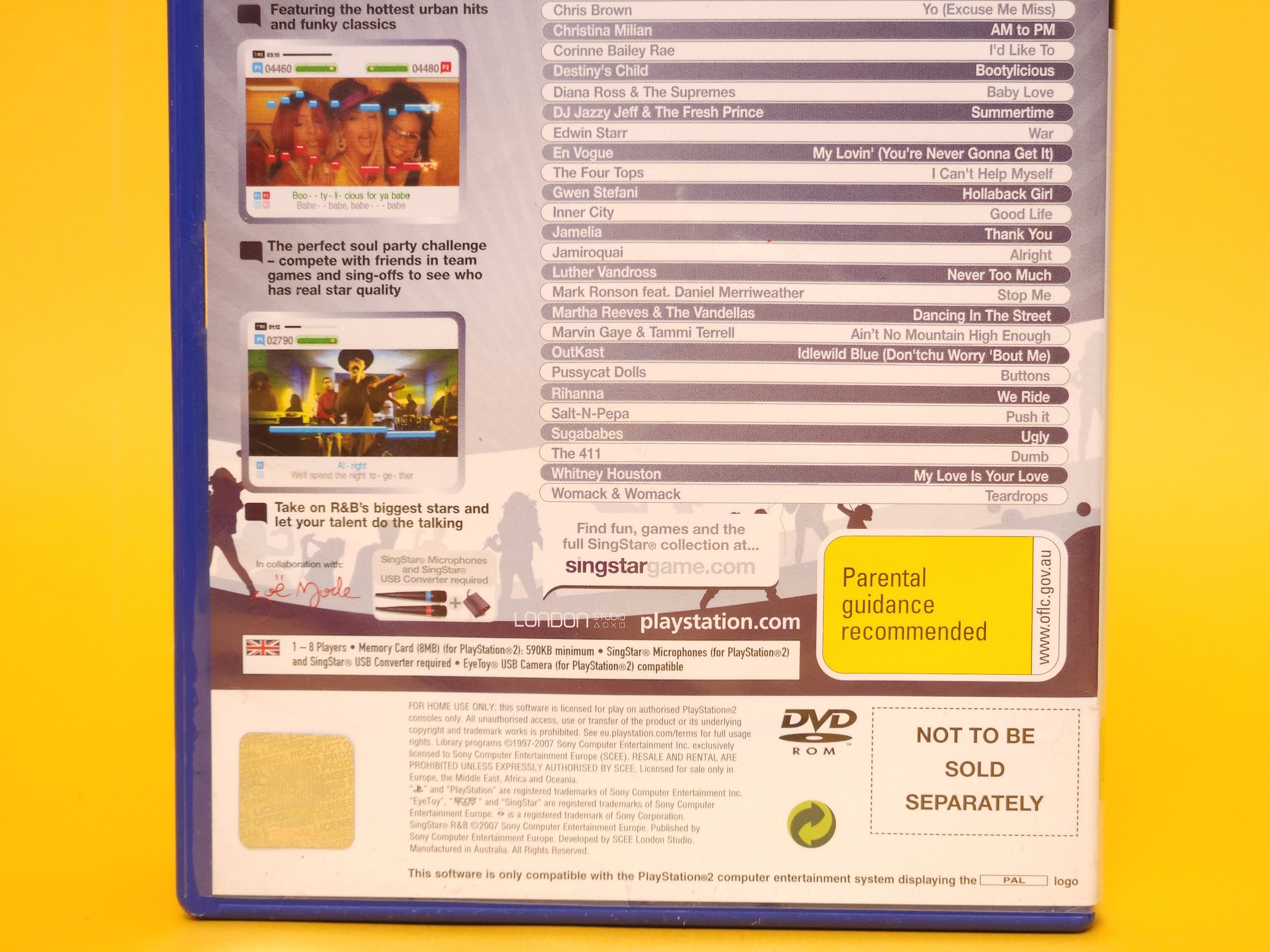 SingStar R&B – 2007 PlayStation 2