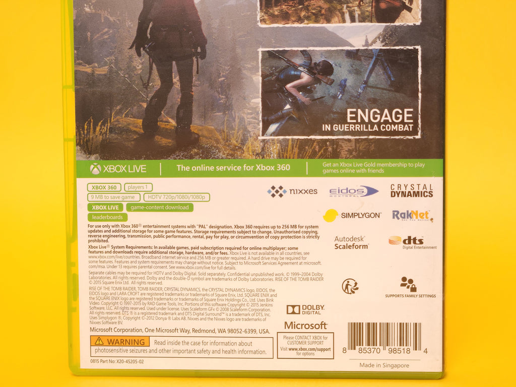 Rise of the Tomb Raider – 2015 Xbox 360