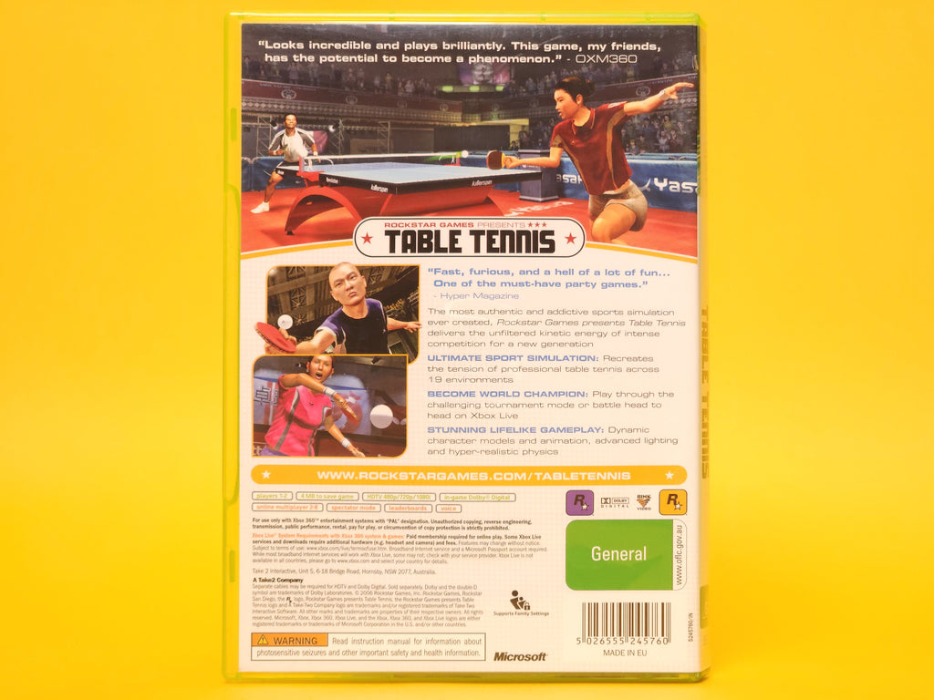 Rockstar Games Presents Table Tennis – 2006 Xbox 360
