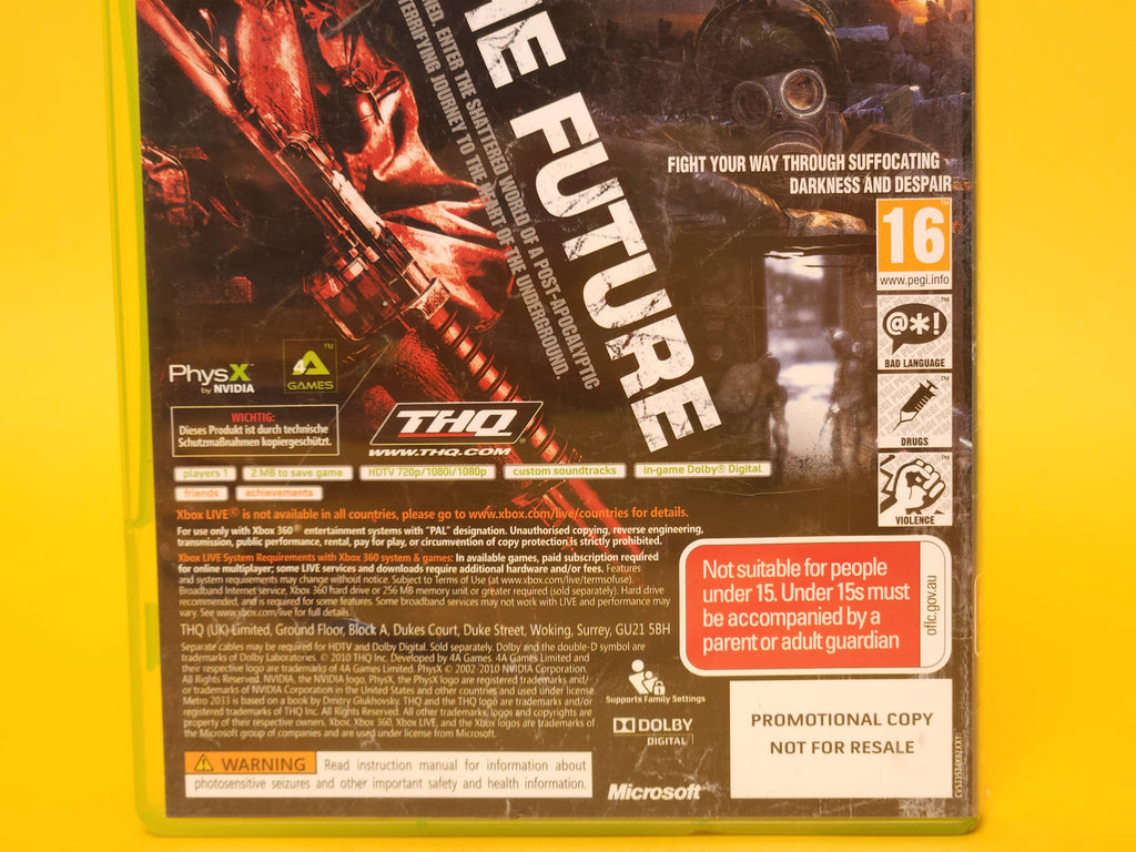 Metro 2033 – 2010 Xbox 360 Promotional Copy