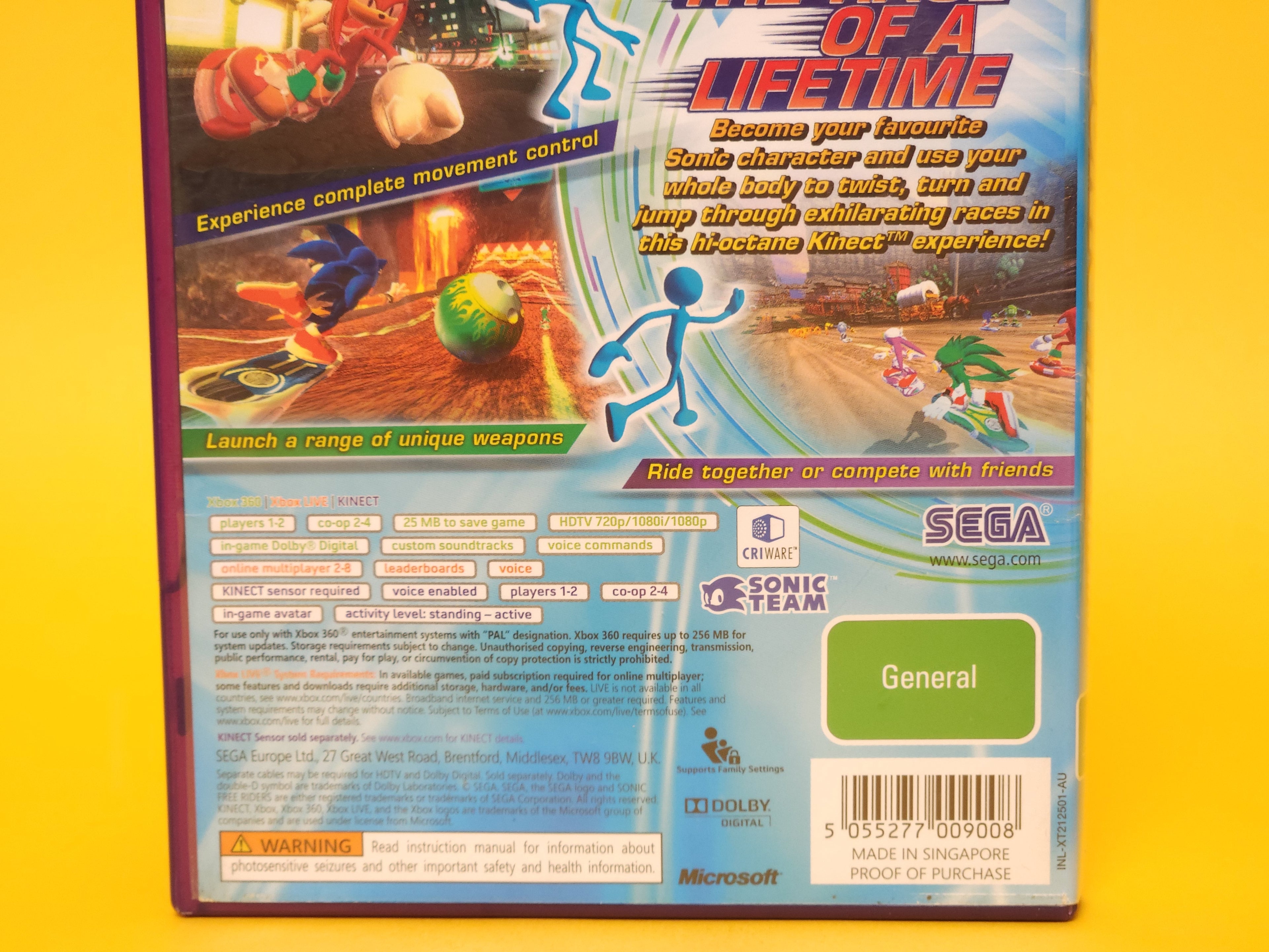 Sonic Free Riders – 2010 Xbox 360 Kinect