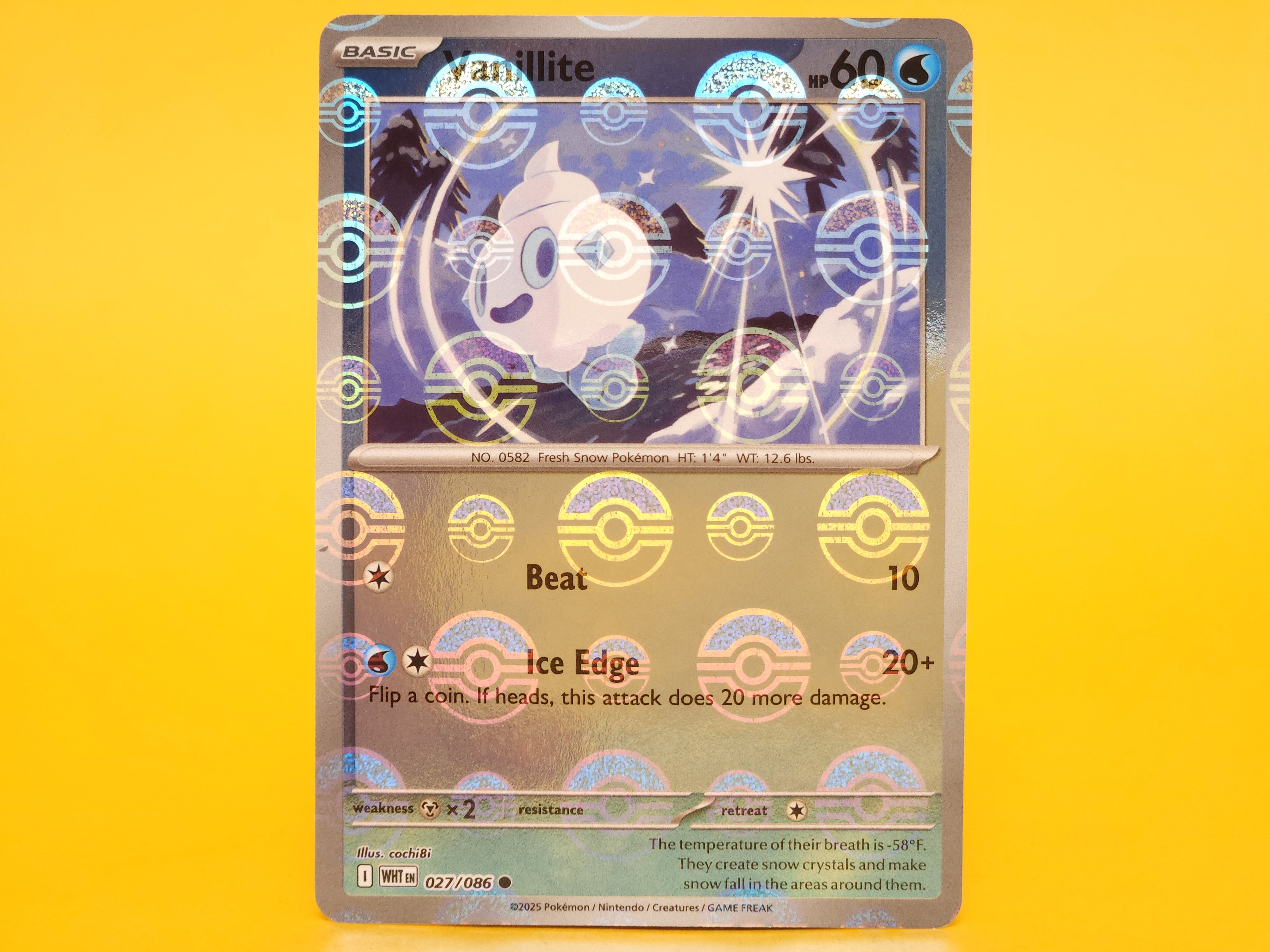 Vanillite (Poke Ball Pattern): 027/086 – 2025 Pokémon Common Holofoil