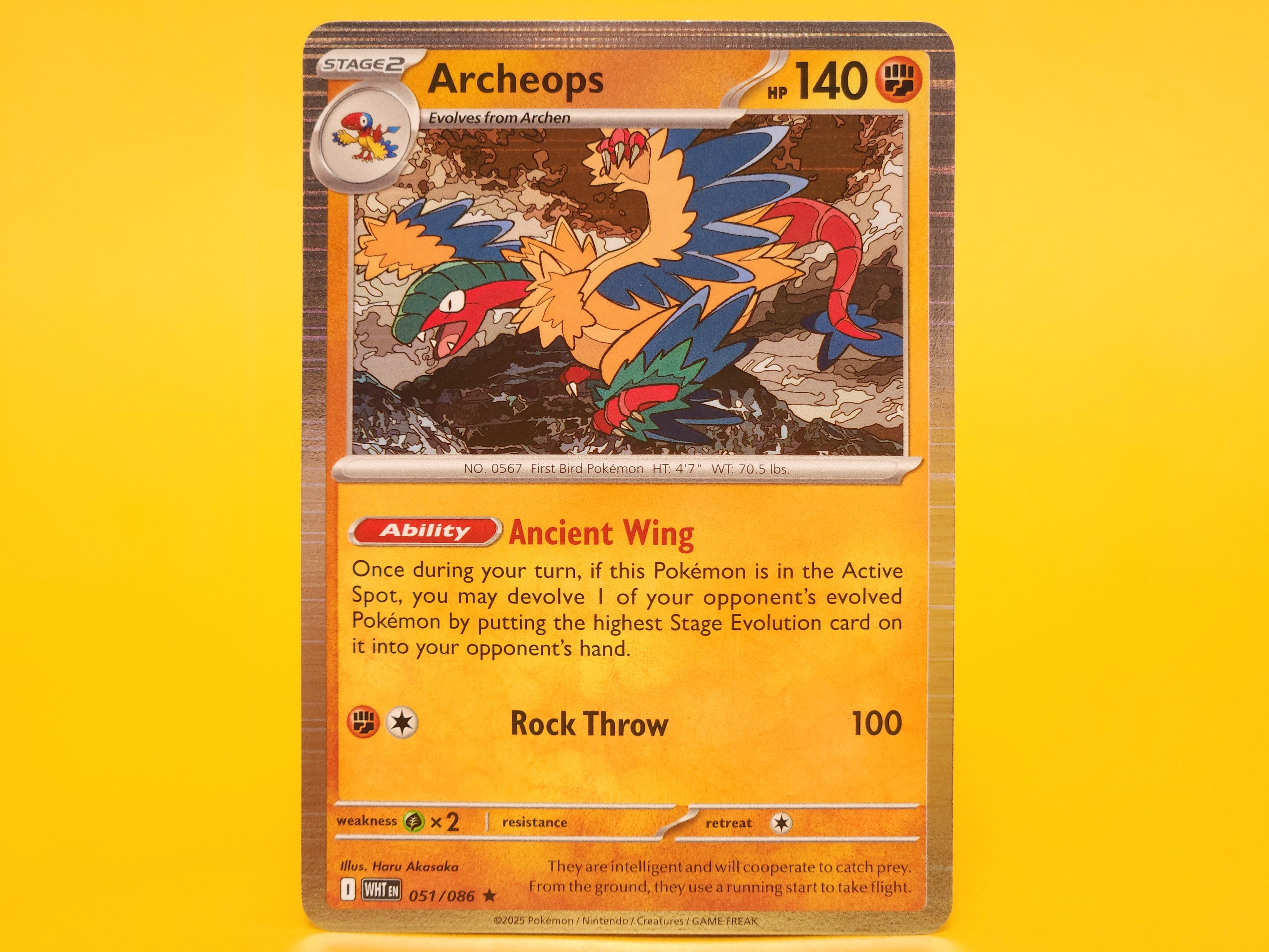 Archeops: 051/086 – 2025 Pokémon Rare Holofoil