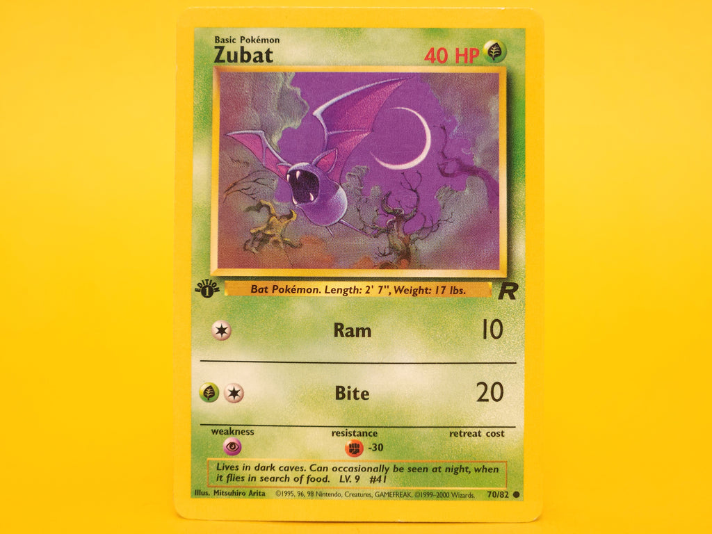 Zubat: 70/82 – 2000 Pokémon Common 1st Edition