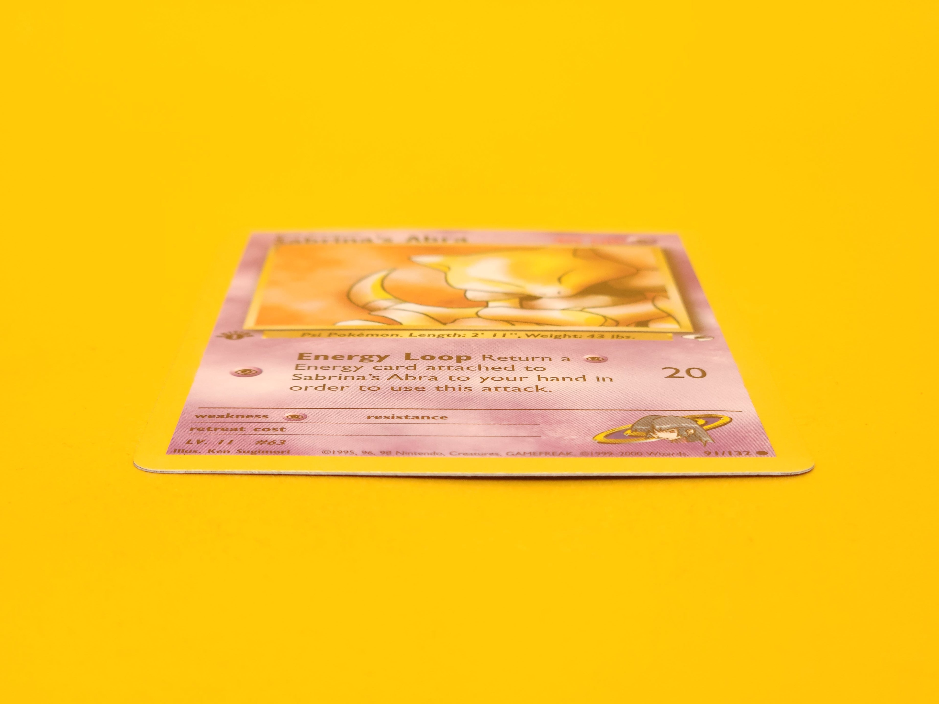 Sabrina's Abra: 91/132 – 2000 Pokémon Common 1st Edition