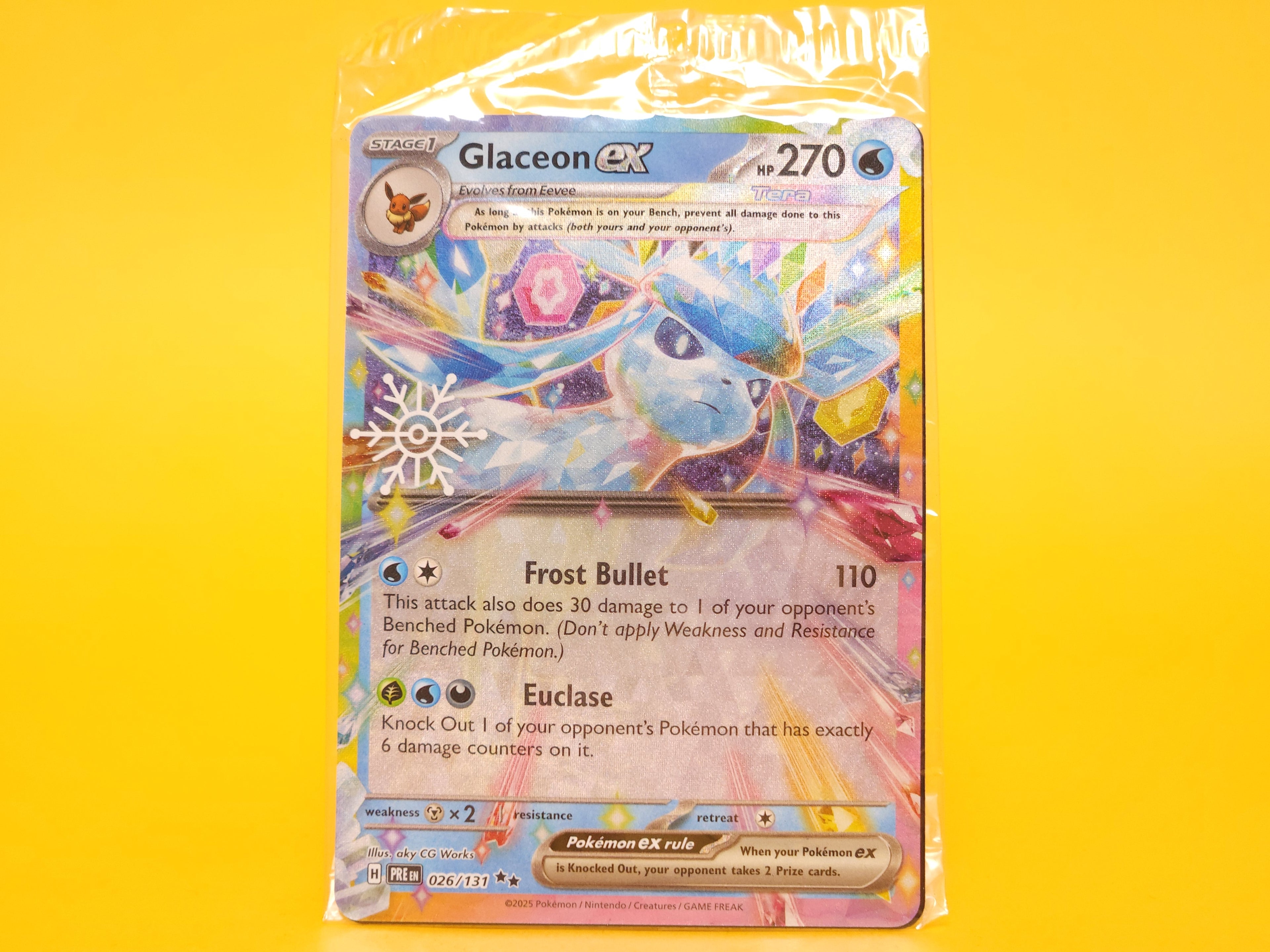 Glaceon ex (Holiday Calendar): 026/131 – 2025 Pokémon Double Rare Holofoil