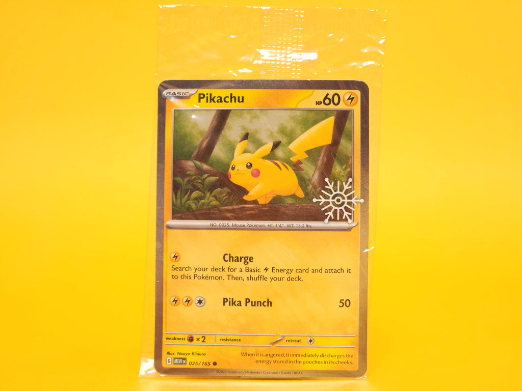 Pikachu (Holiday Calendar): 025/165 – 2025 Pokémon Common Holofoil