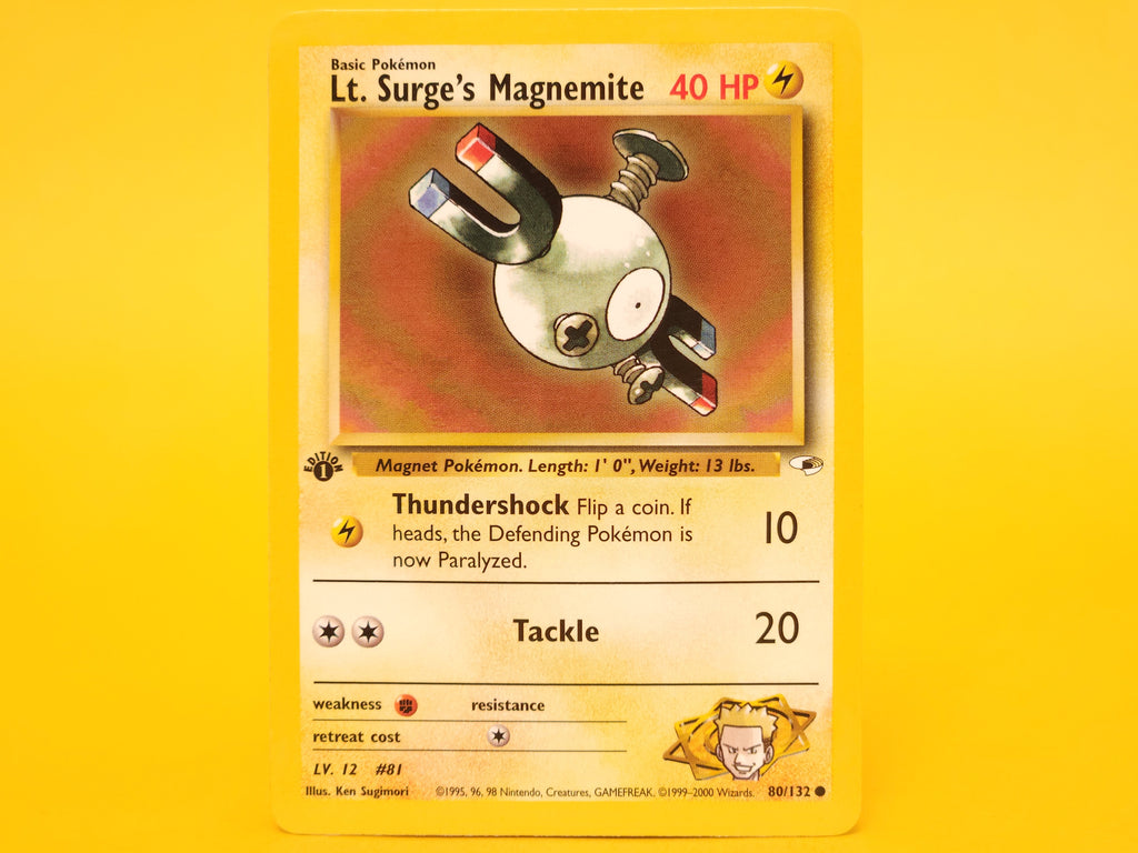 Lt. Surge's Magnemite: 80/132 – 2000 Pokémon Common 1st Edition
