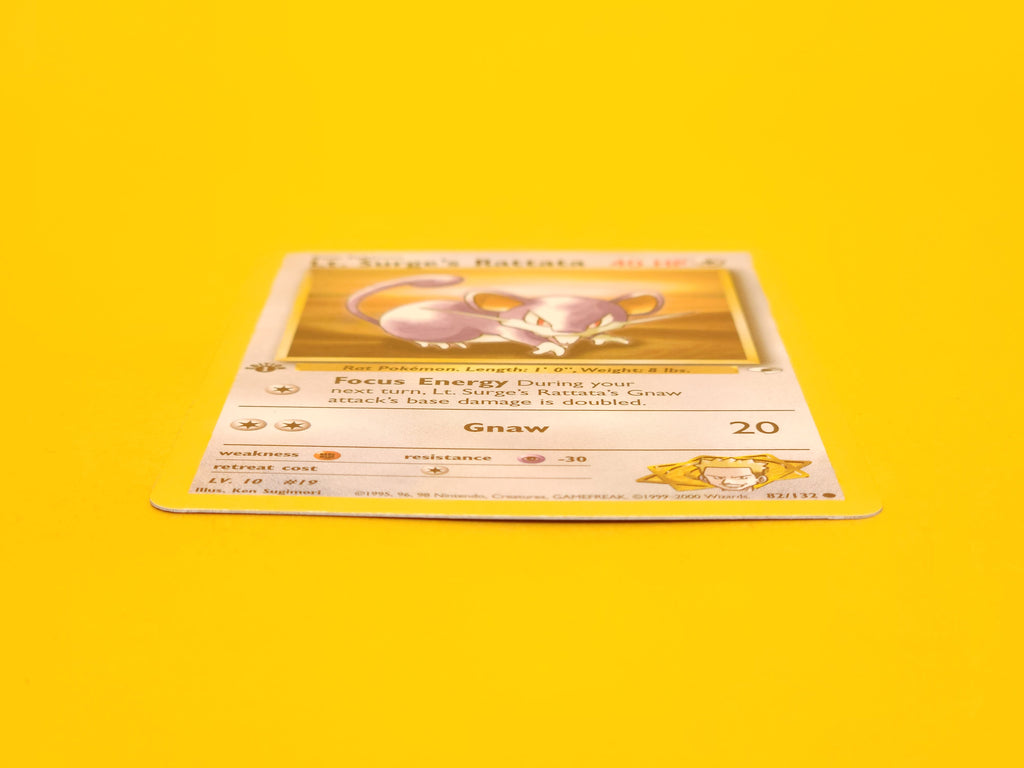 Lt. Surge's Rattata: 82/132 – 2000 Pokémon Common 1st Edition