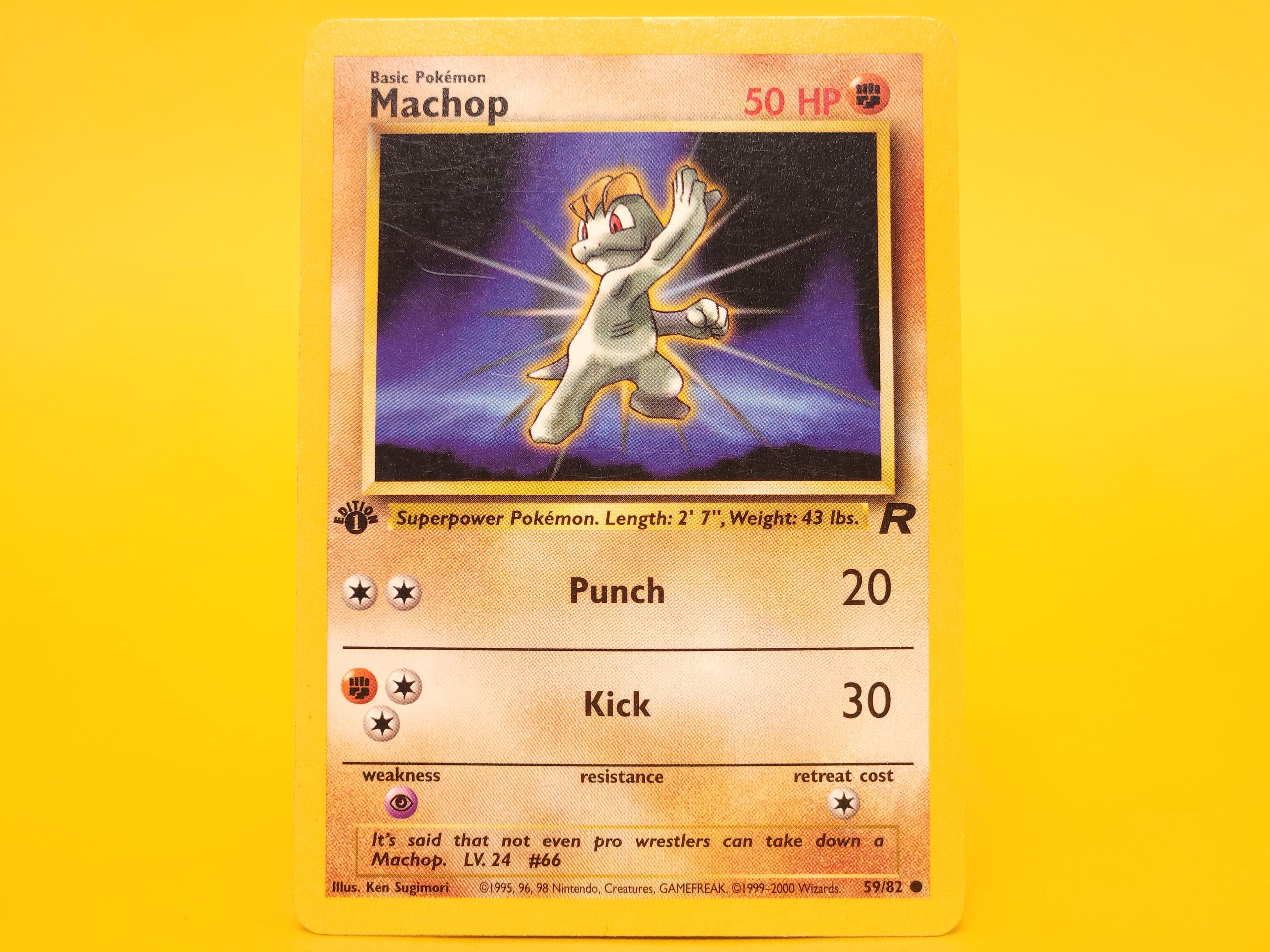 Machop: 59/82 – 2000 Pokémon Common 1st Edition