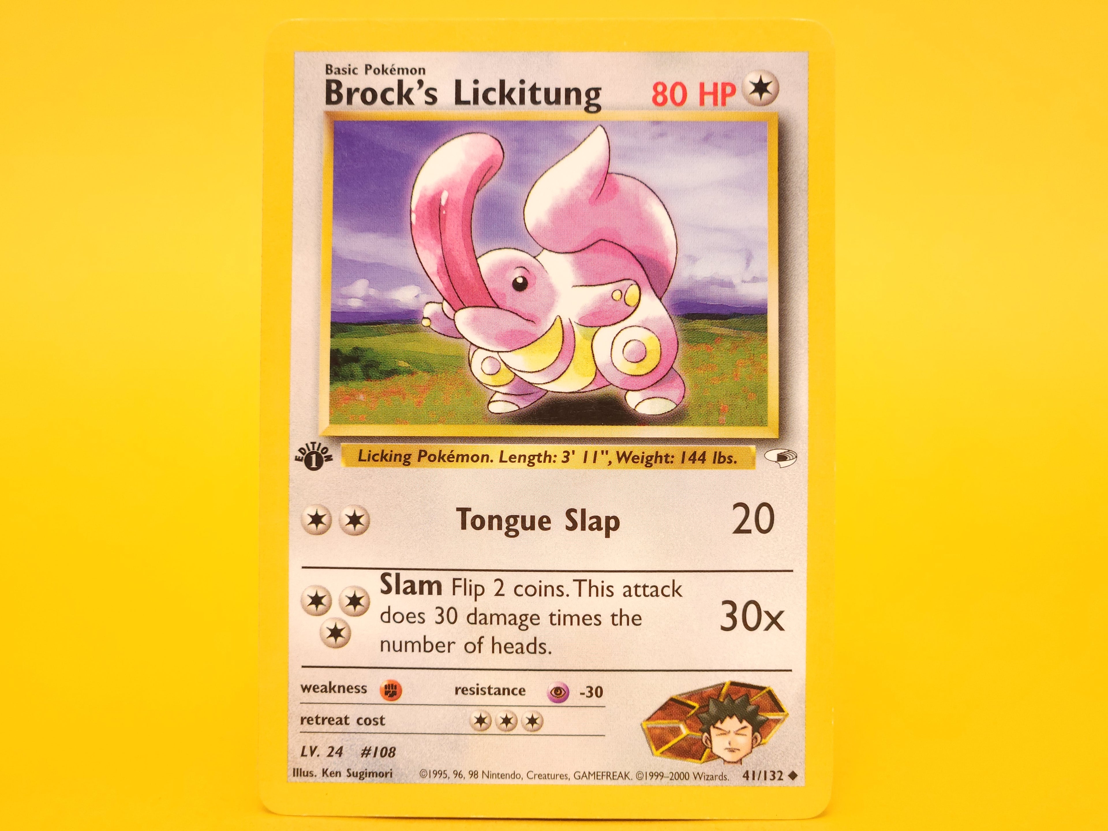 Brock's Lickitung: 41/132 – 2000 Pokémon Uncommon 1st Edition