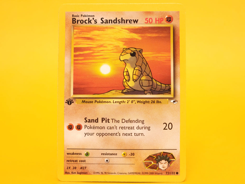 Brock's Sandshrew: 72/132 – 2000 Pokémon Common 1st Edition