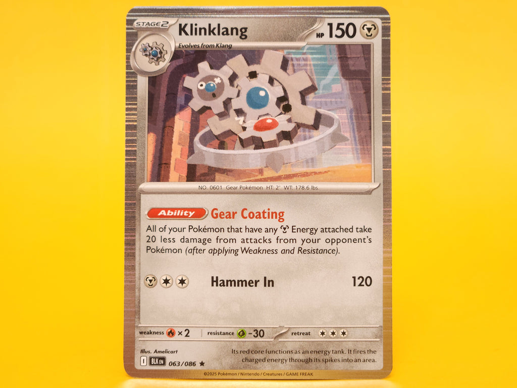 Klinklang: 063/086 – 2025 Pokémon Rare Holofoil