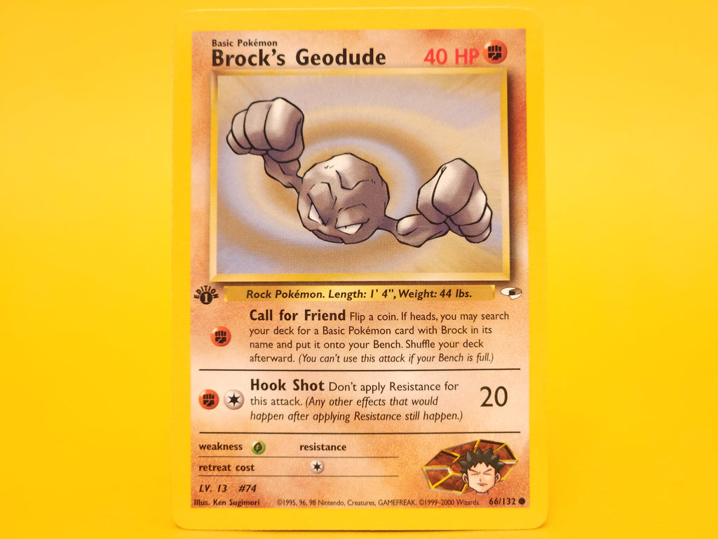 Brock's Geodude: 66/132 – 2000 Pokémon Common 1st Edition