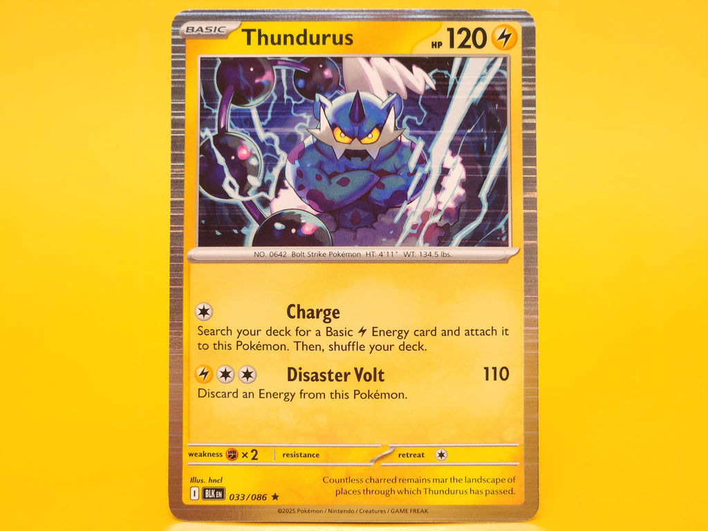 Thundurus: 033/086 – 2025 Pokémon Rare Holofoil