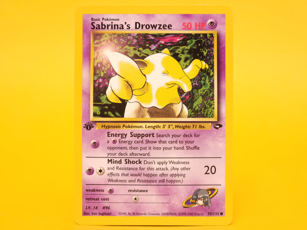 Sabrina's Drowzee: 95/132 – 2000 Pokémon Common 1st Edition