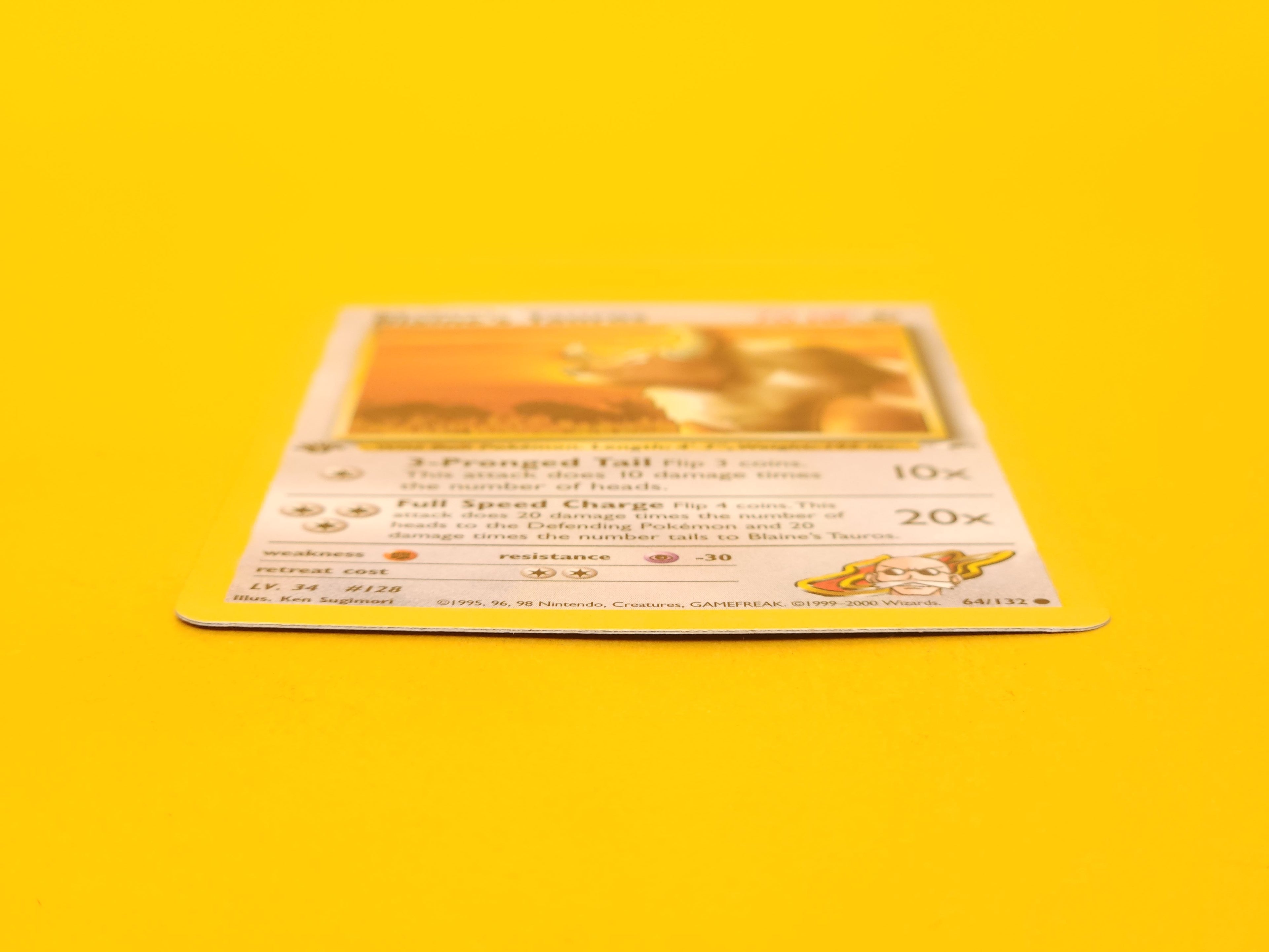 Blaines Tauros: 64/132 – 2000 Pokémon Common 1st Edition