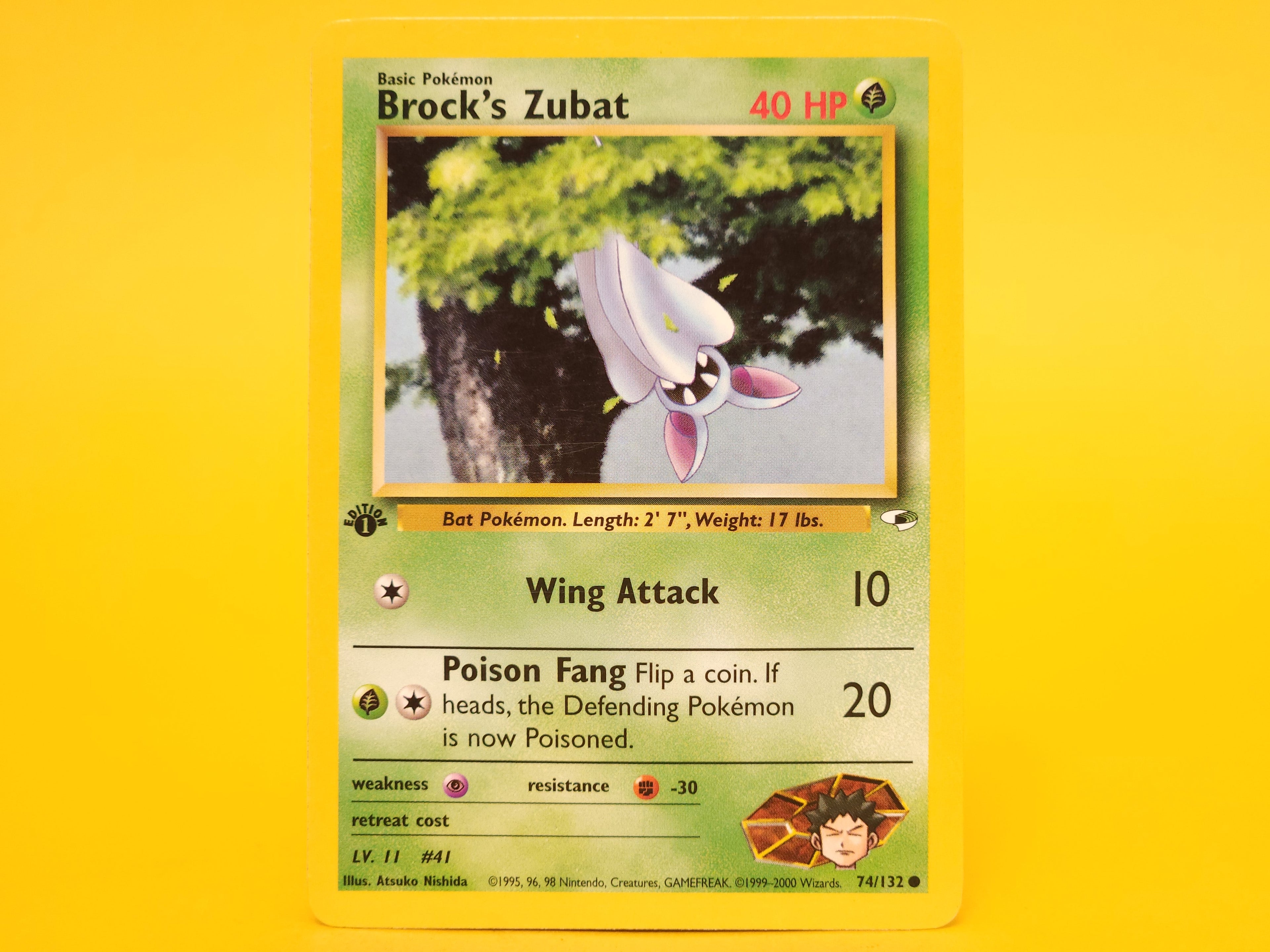 Brock's Zubat: 74/132 – 2000 Pokémon Common 1st Edition