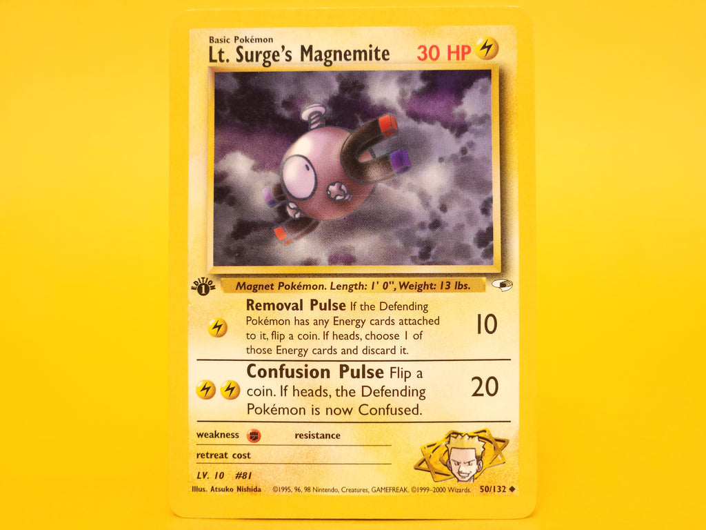 Lt. Surge's Magnemite: 50/132 – 2000 Pokémon Uncommon 1st Edition