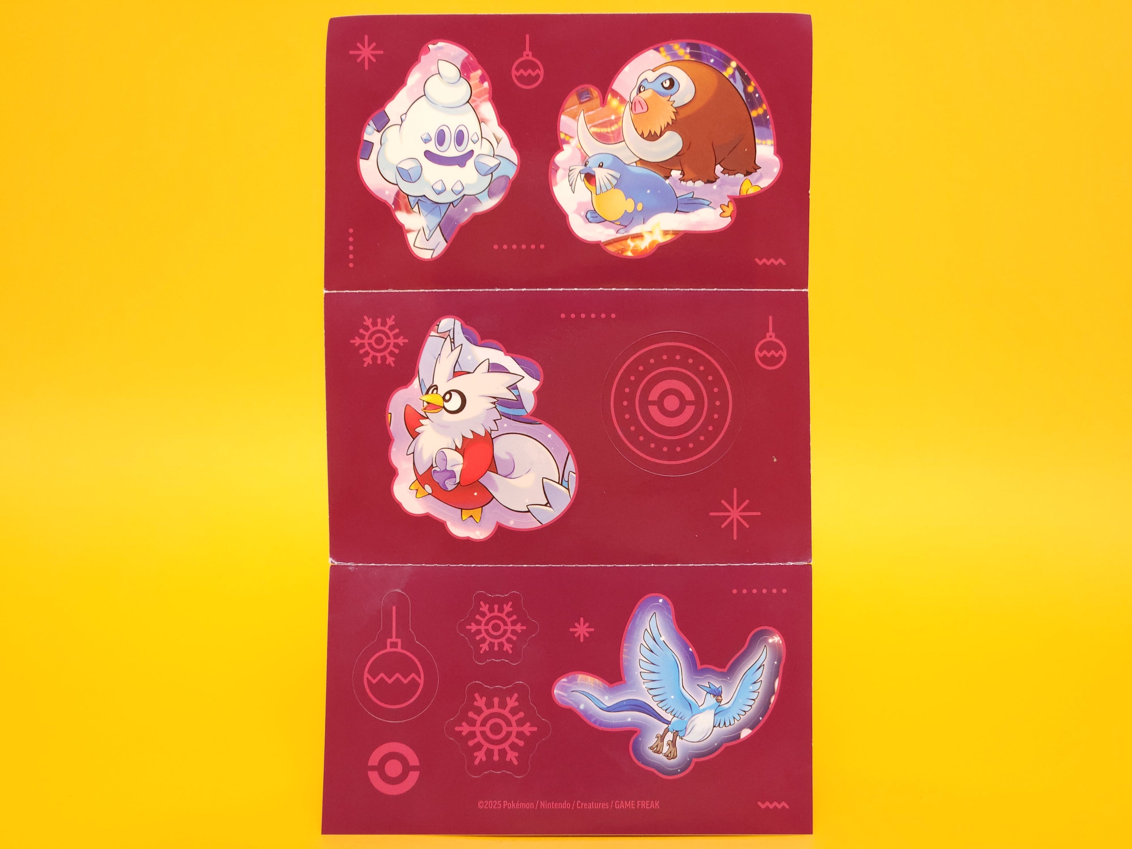 Sticker Sheet #1 (Holiday Calendar) – 2025 Pokémon