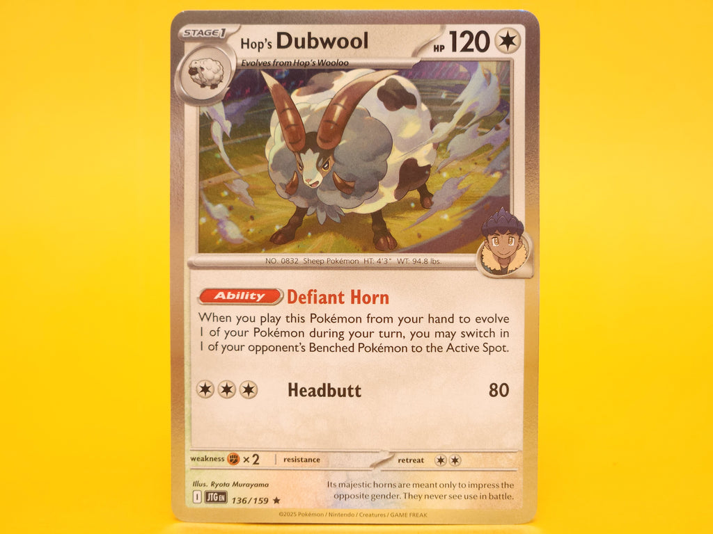 Hop’s Dubwool: 136/159 – 2025 Pokémon Rare Holofoil