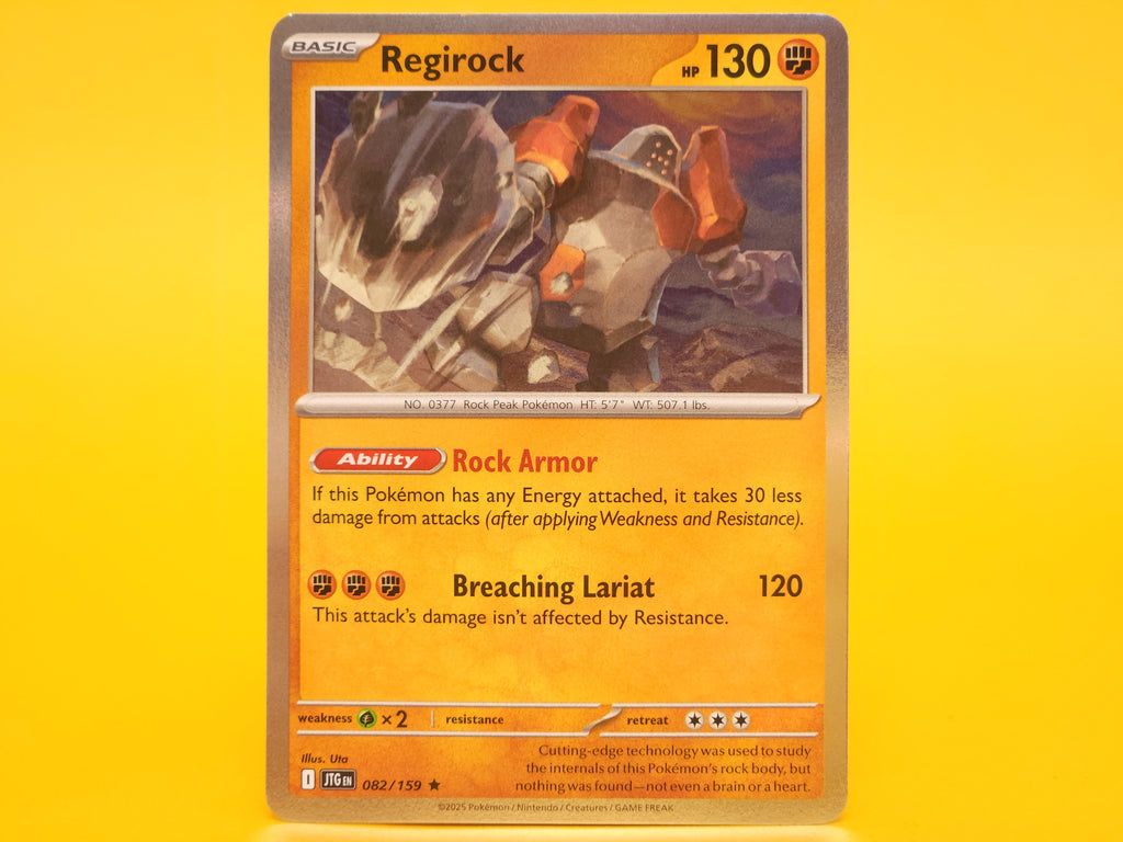 Regirock: 082/159 – 2025 Pokémon Rare Holofoil