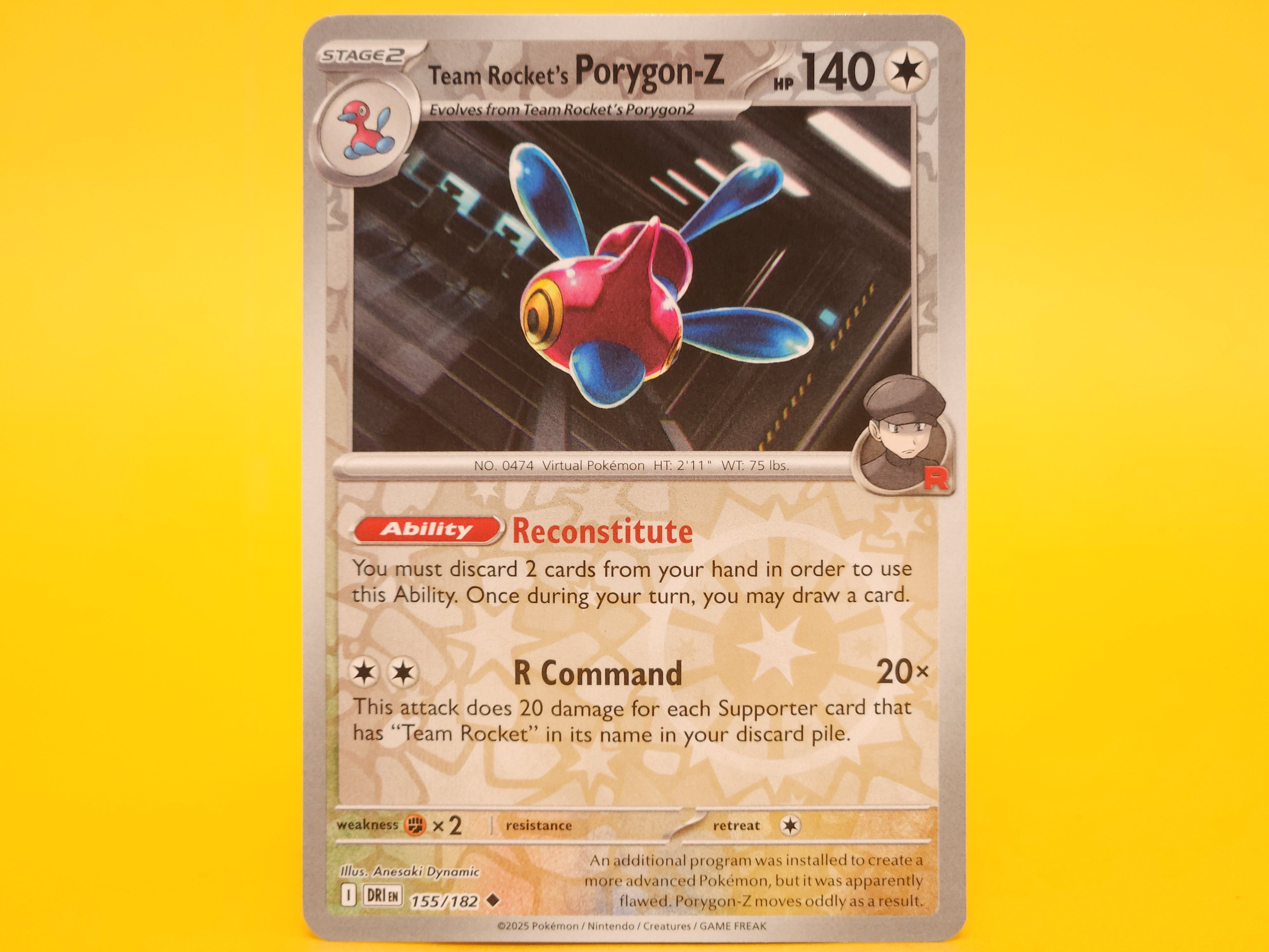 Team Rocket’s Porygon-Z: 155/182– 2025 Pokémon Uncommon Reverse Holofoil