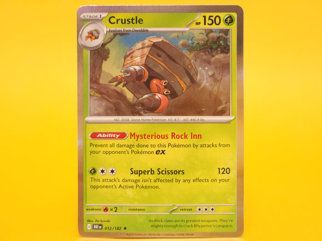 Crustle: 012/182 – 2025 Pokémon Rare Holofoil