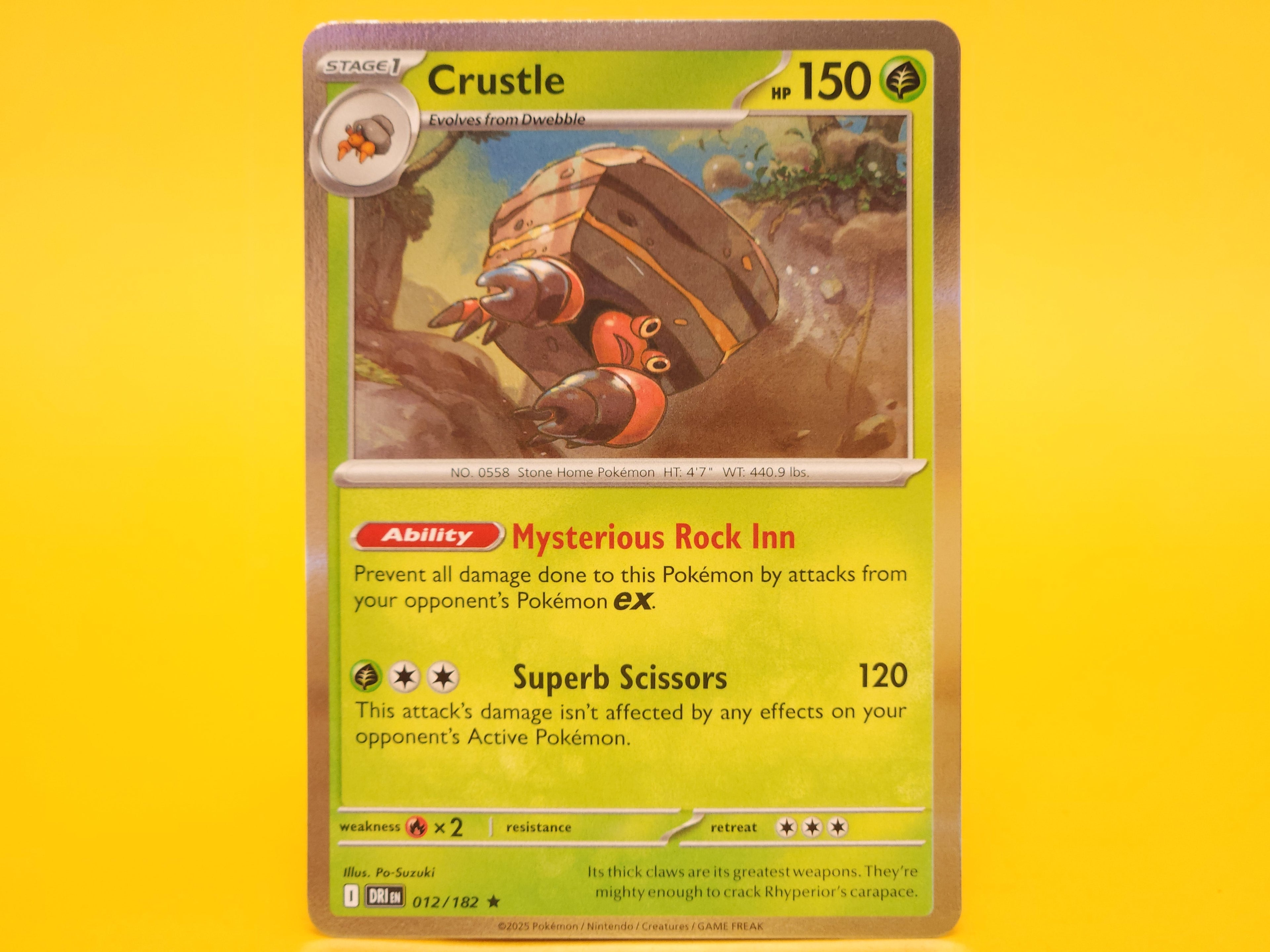 Crustle: 012/182 – 2025 Pokémon Rare Holofoil