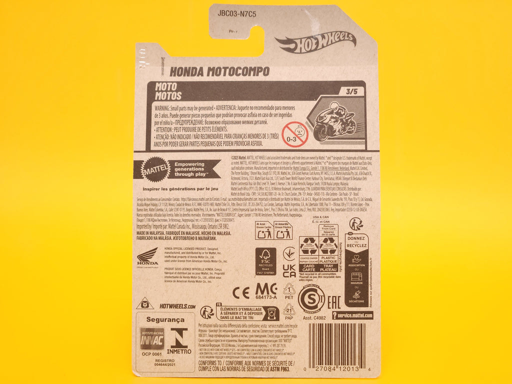 Honda Motocompo: Daisy Yellow – 2025 Mattel Hot Wheels Basic 1st Edition