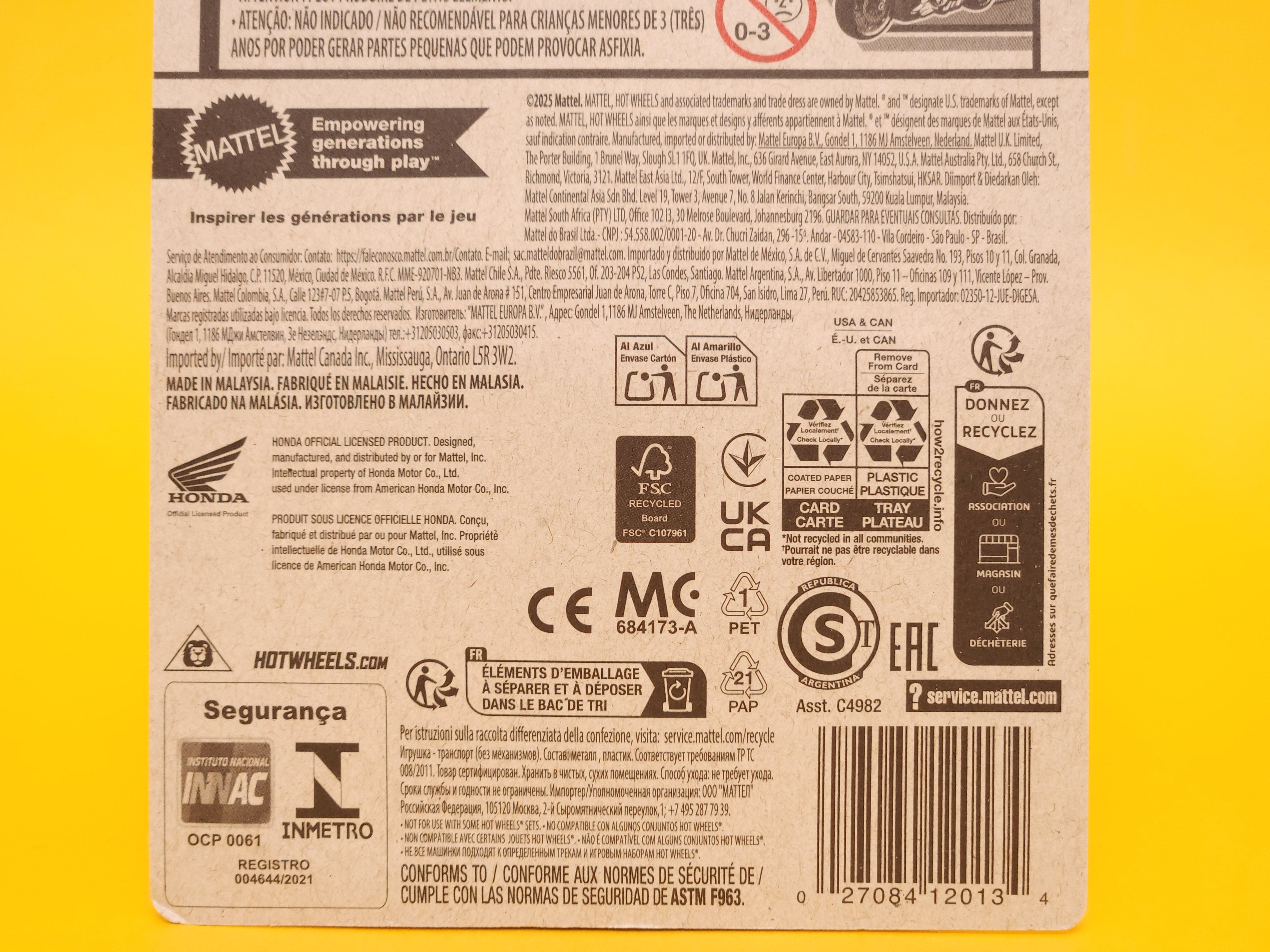 Honda Motocompo: Daisy Yellow – 2025 Mattel Hot Wheels Basic 1st Edition