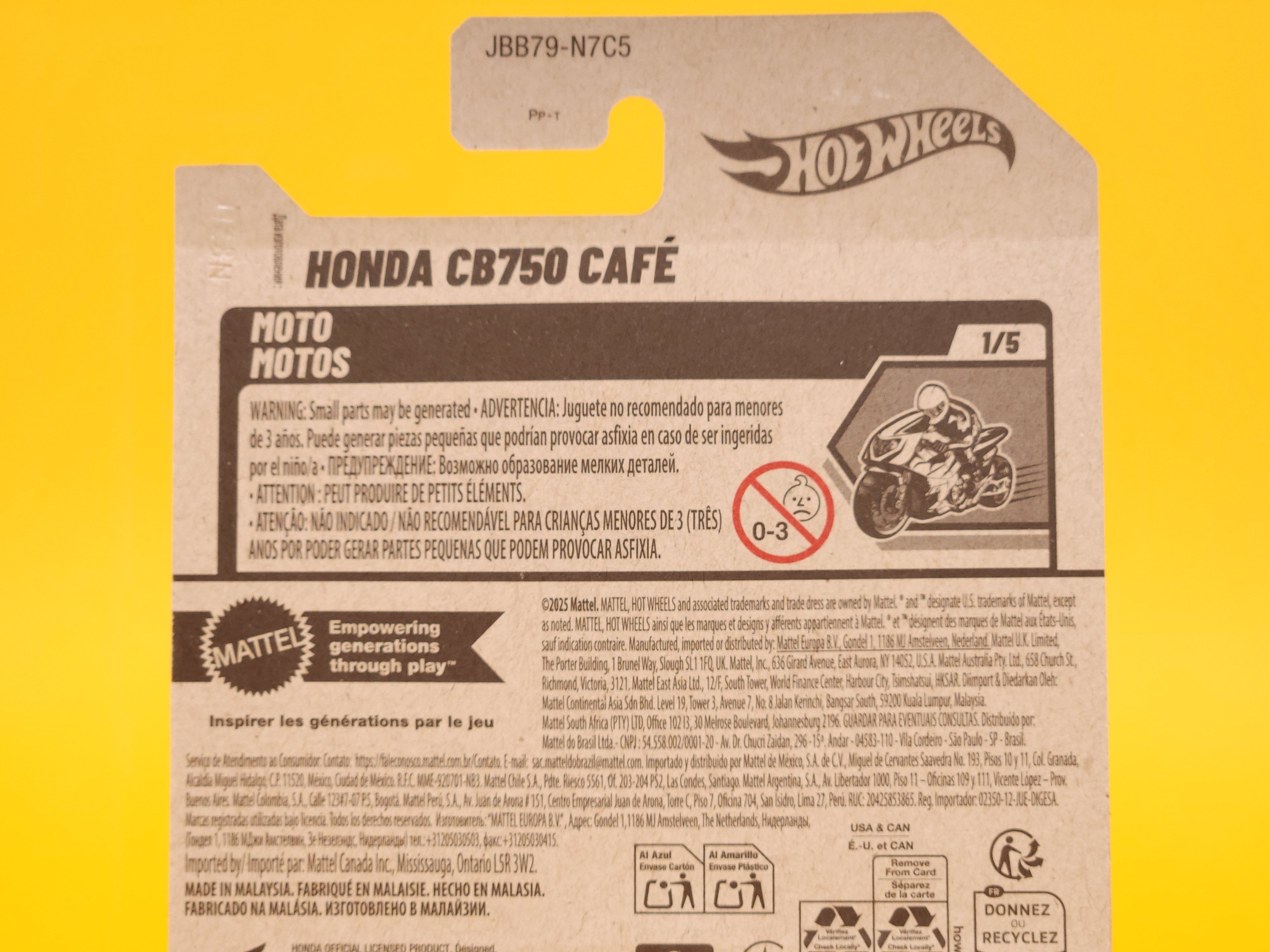 Honda CB750 Café: Turquoise – 2025 Mattel Hot Wheels Basic