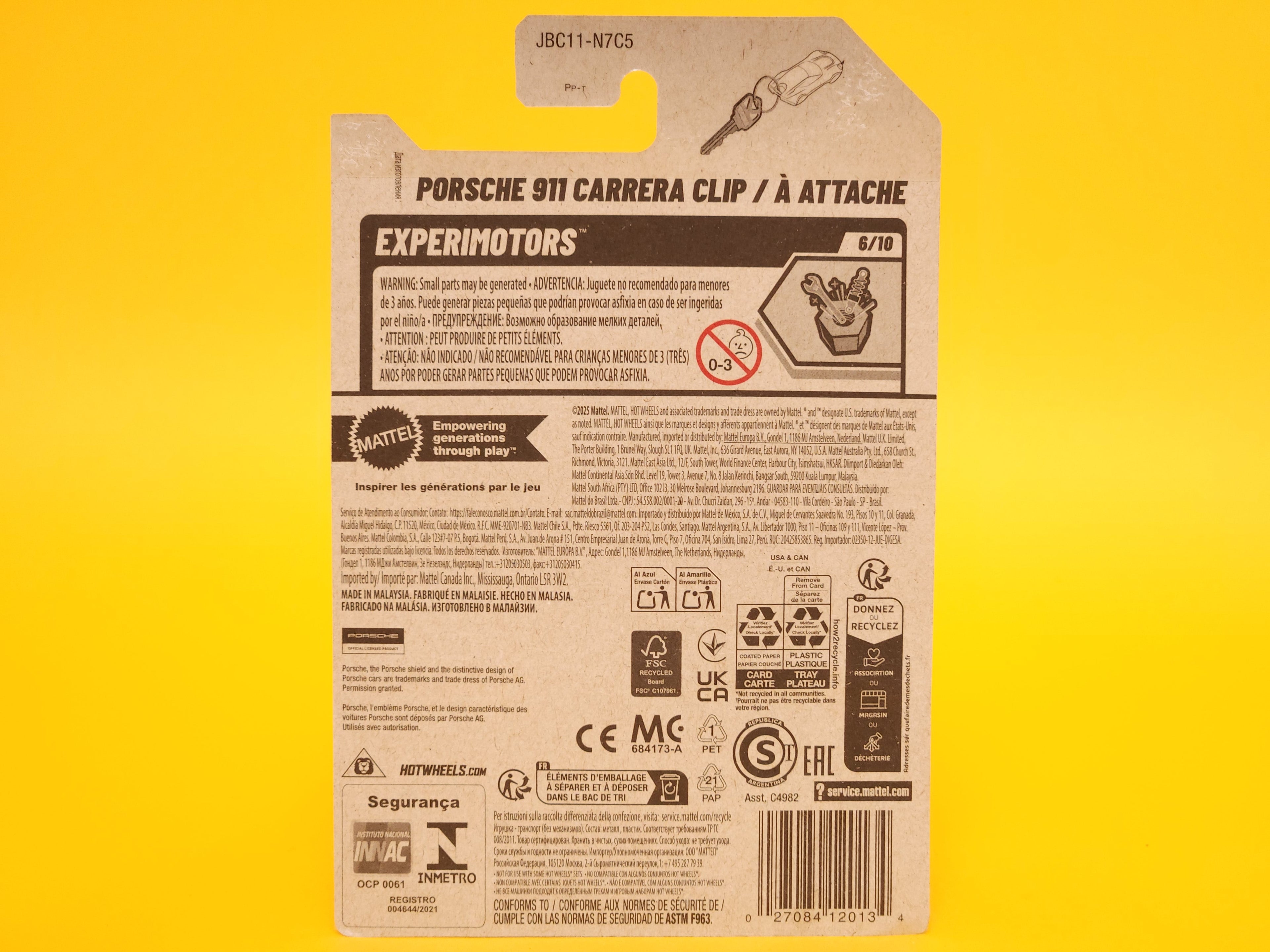 Porsche 911 Carrera Clip: Blue – 2025 Mattel Hot Wheels Basic