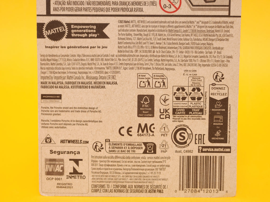 Porsche 911 Carrera Clip: Blue – 2025 Mattel Hot Wheels Basic