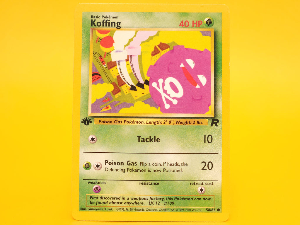 Koffing: 58/82 – 2000 Pokémon Common 1st Edition