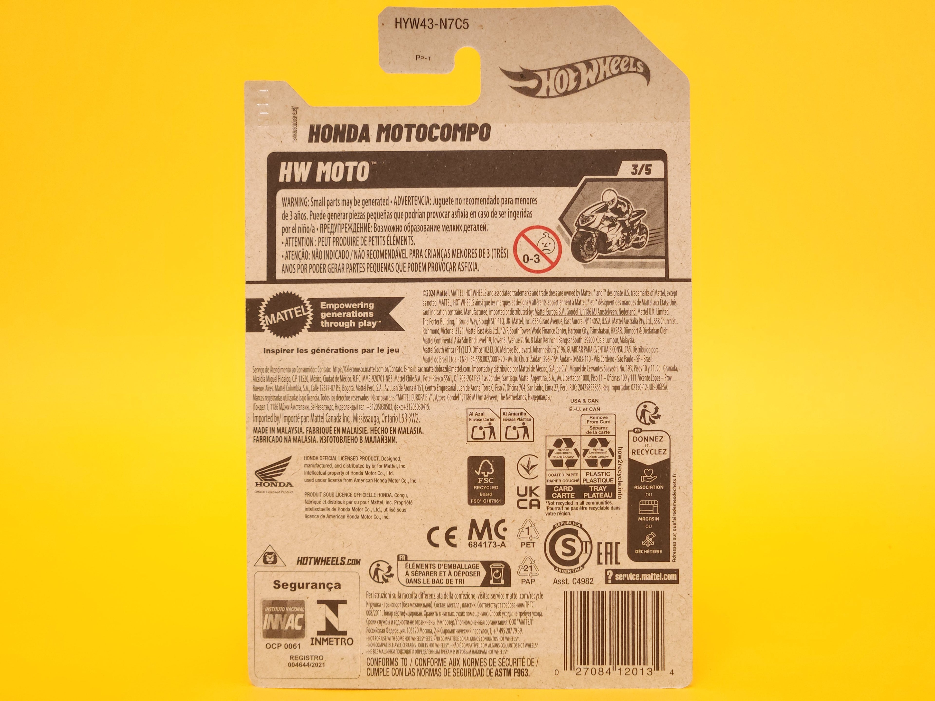 Honda Motocompo: Caribbean Red – 2025 Mattel Hot Wheels Basic 1st Edition