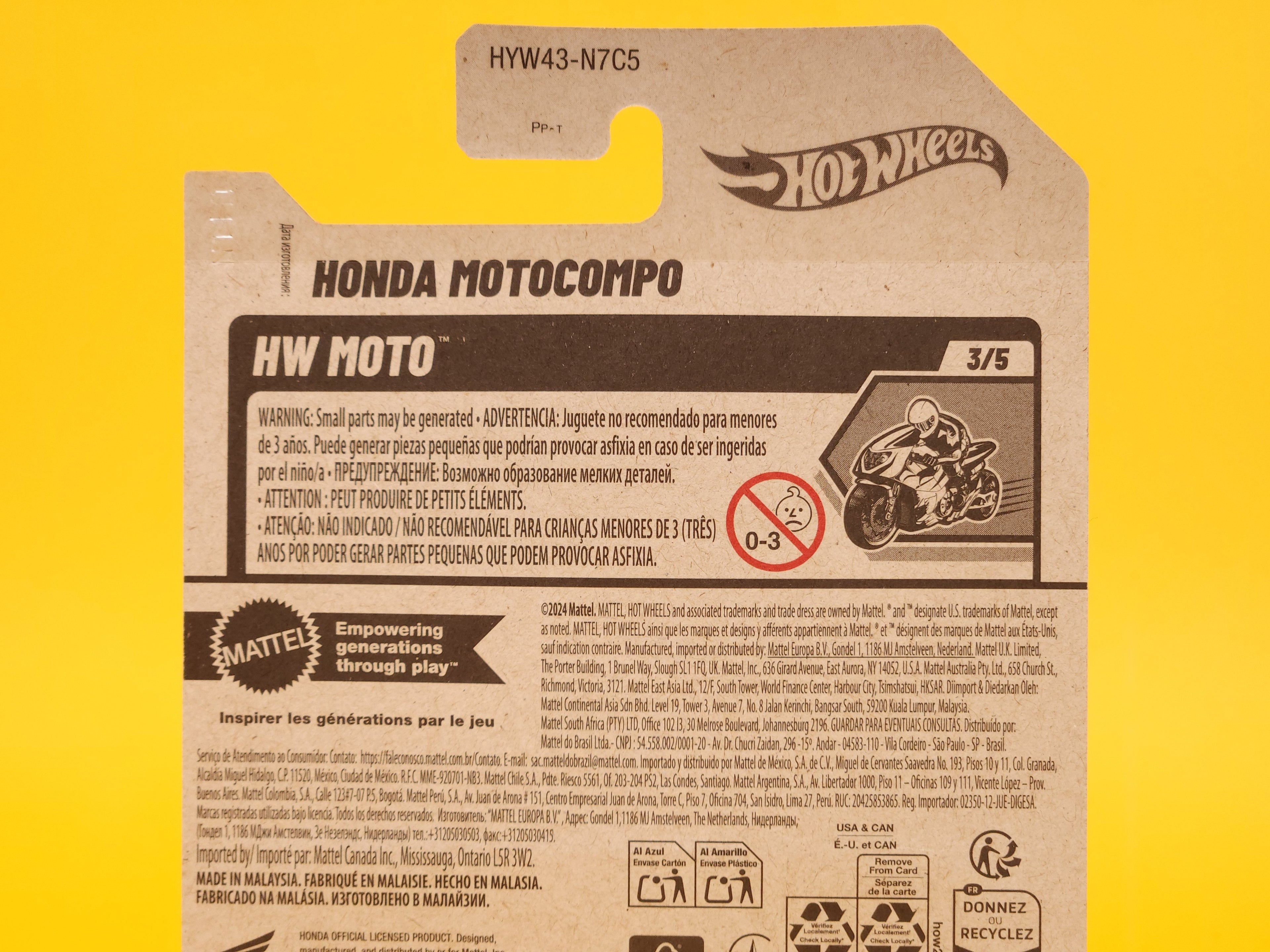 Honda Motocompo: Caribbean Red – 2025 Mattel Hot Wheels Basic 1st Edition