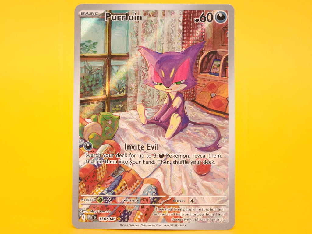 Purrloin: 136/086 – 2025 Pokémon Illustration Rare Holofoil