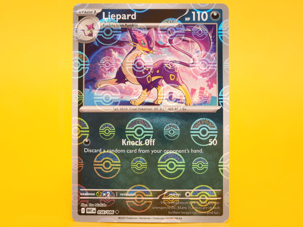 Liepard (Poke Ball): 056/086 – 2025 Pokémon Uncommon Holofoil
