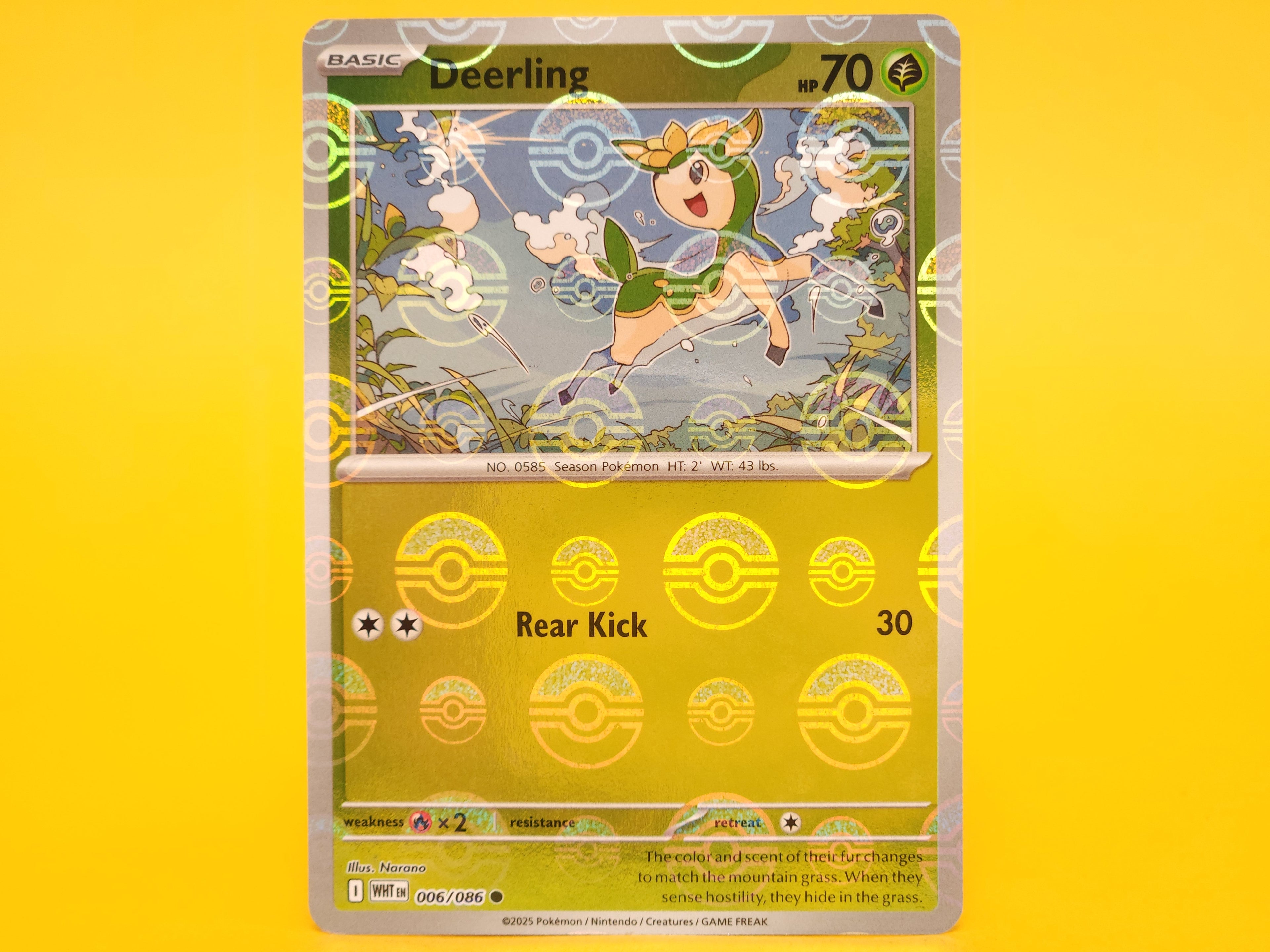 Deerling (Poke Ball): 006/086 – 2025 Pokémon Common Holofoil