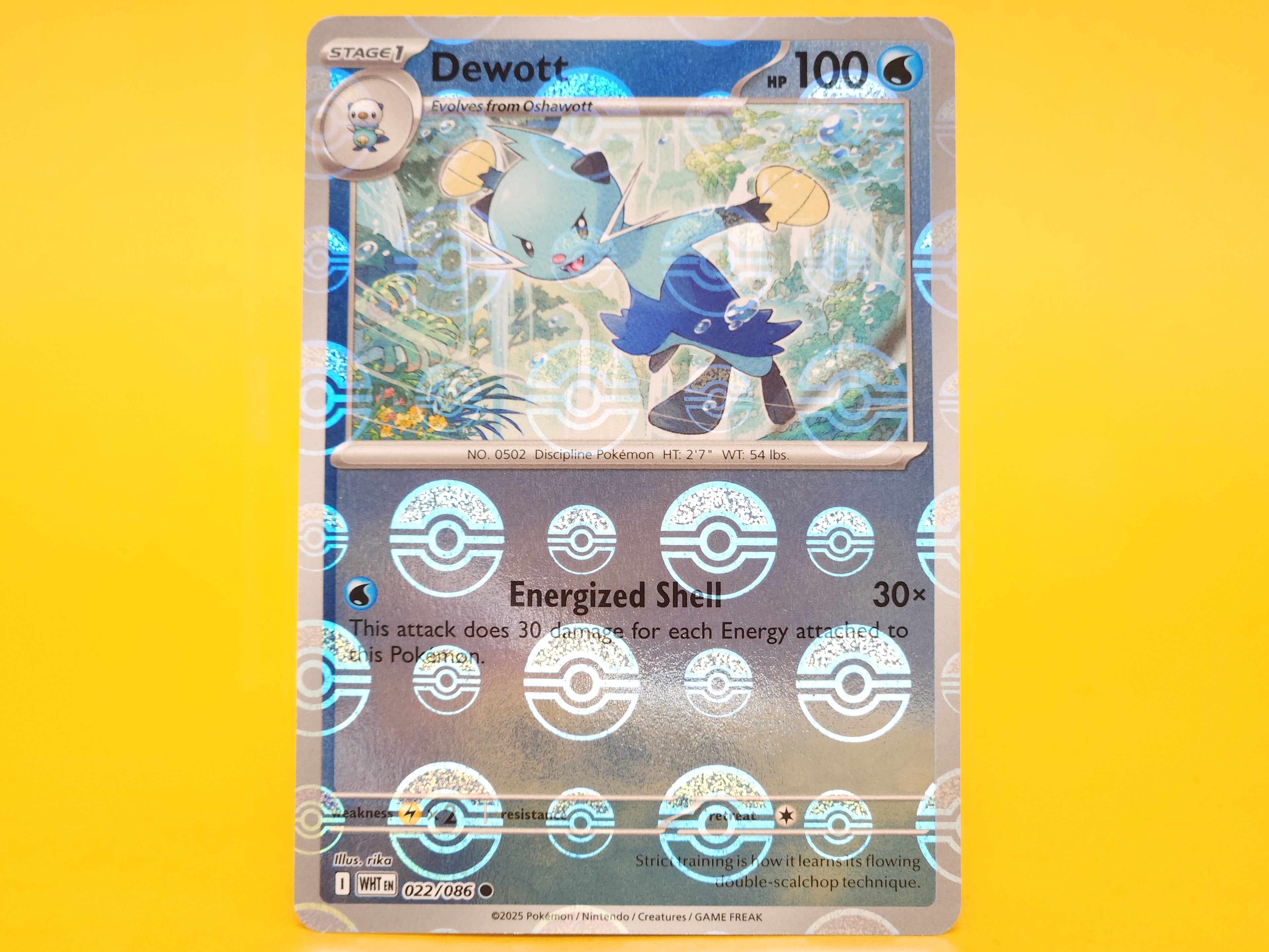 Dewott (Poke Ball): 022/086 – 2025 Pokémon Common Holofoil