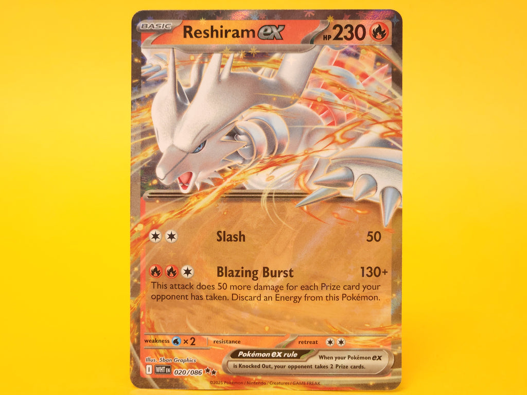 Reshiram ex: 020/086 – 2025 Pokémon Double Rare Holofoil