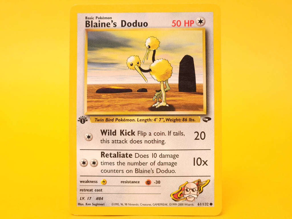 Blaine’s Doduo: 61/132 – 2000 Pokémon Common 1st Edition