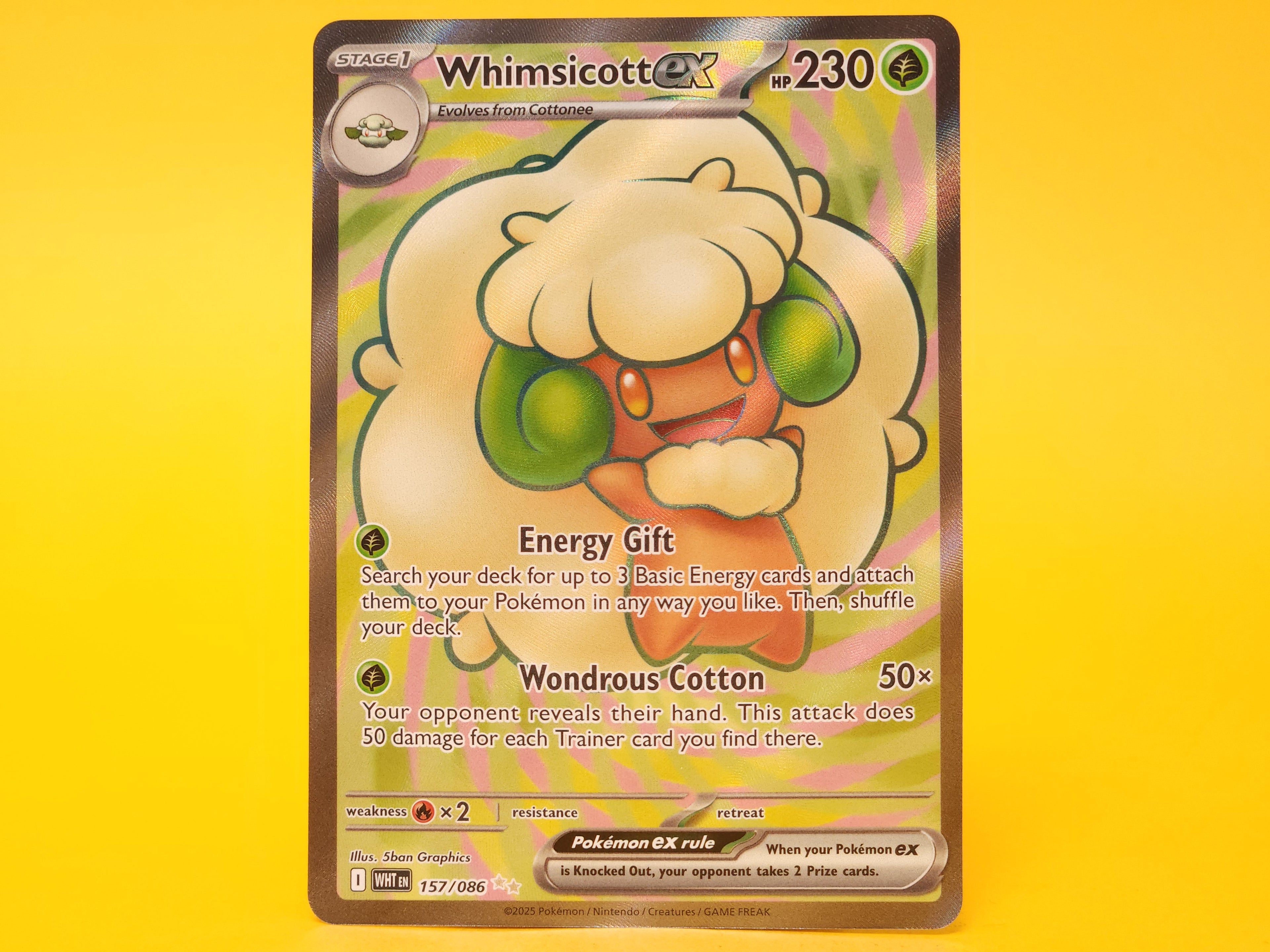 Whimsicott ex: 157/086 – 2025 Pokémon Ultra Rare Holofoil