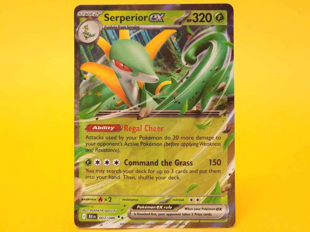 Serperior ex: 003/086 – 2025 Pokémon Double Rare Holofoil