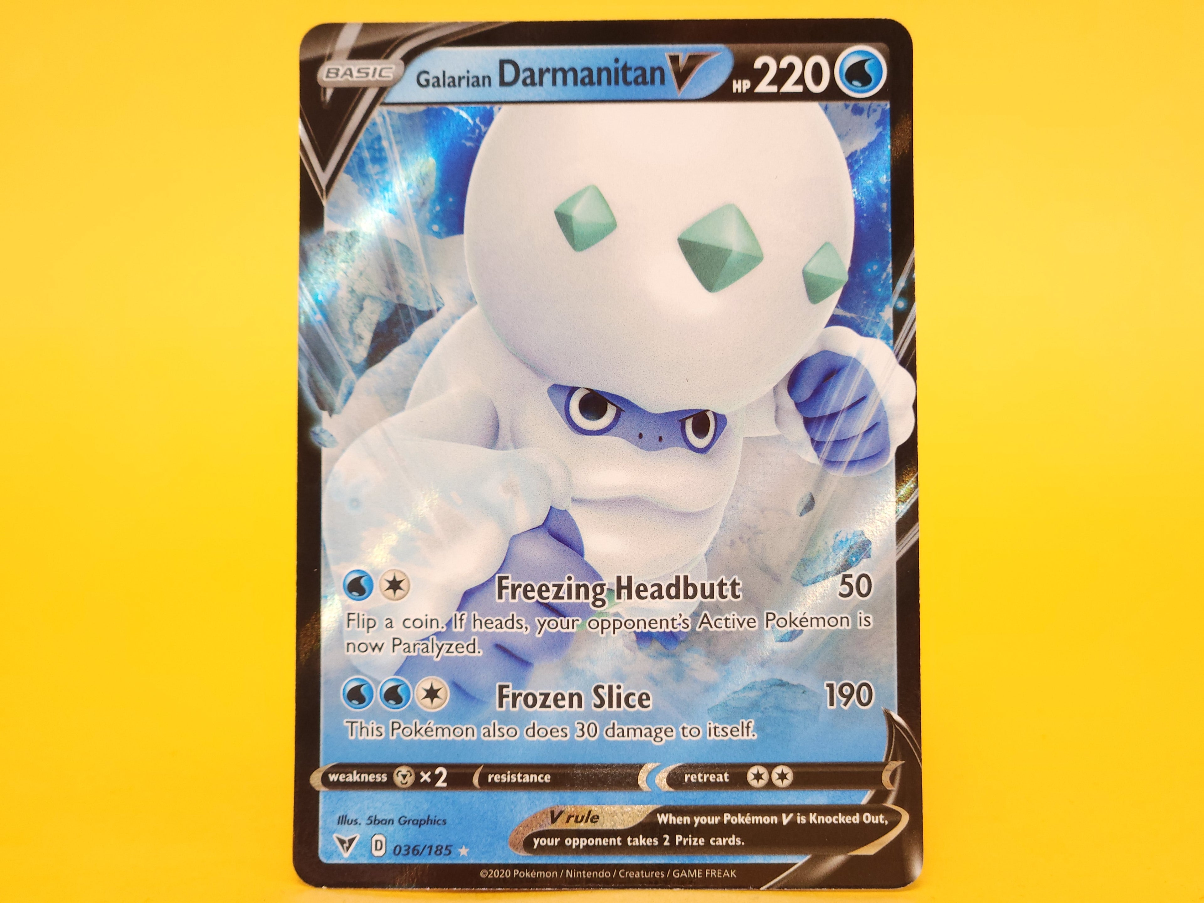 Galarian Darmanitan V: 036/185 – 2020 Pokémon Holo Rare V Holofoil