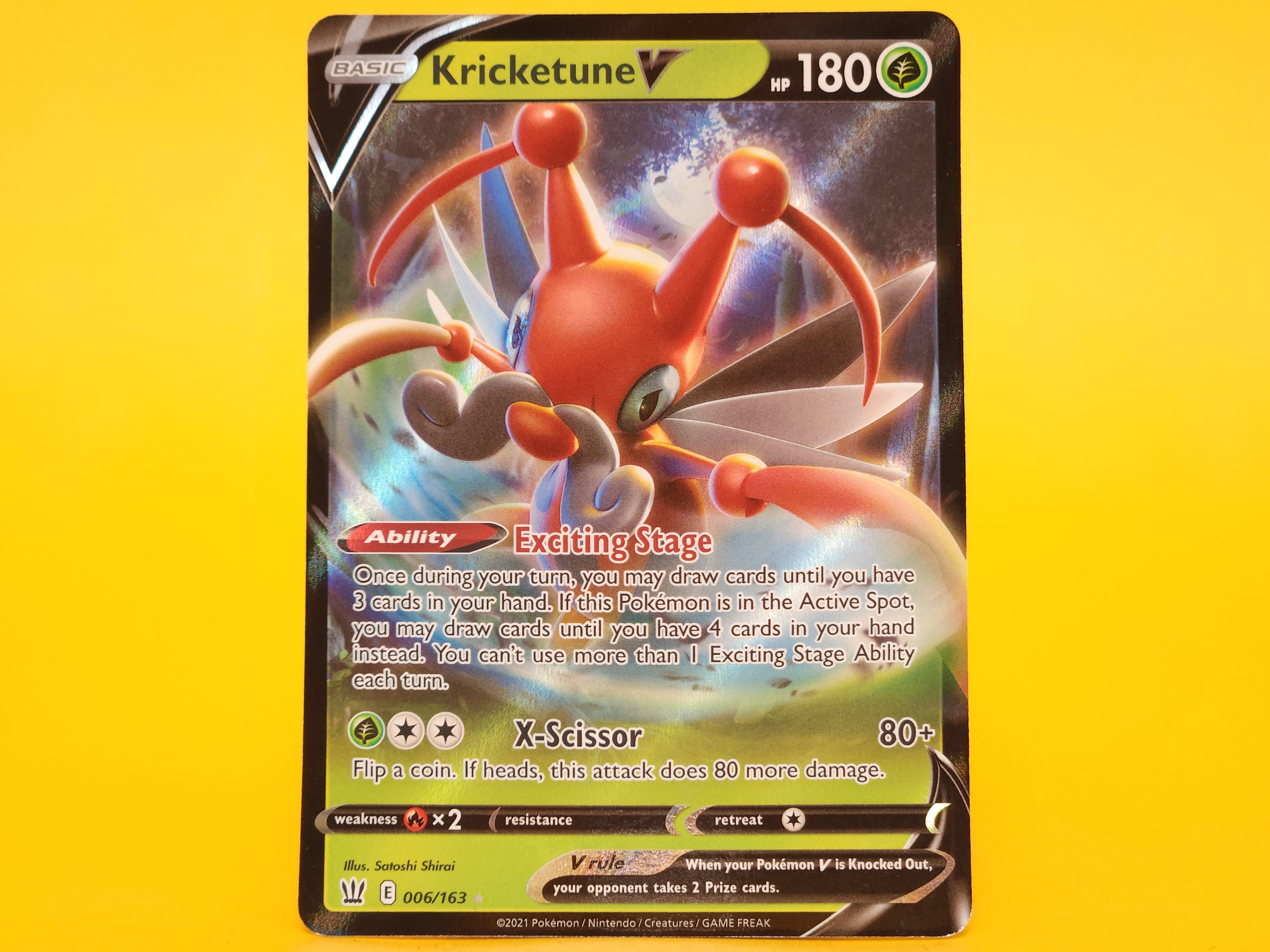 Kricketune V: 006/163 – 2021 Pokémon Holo Rare V Holofoil